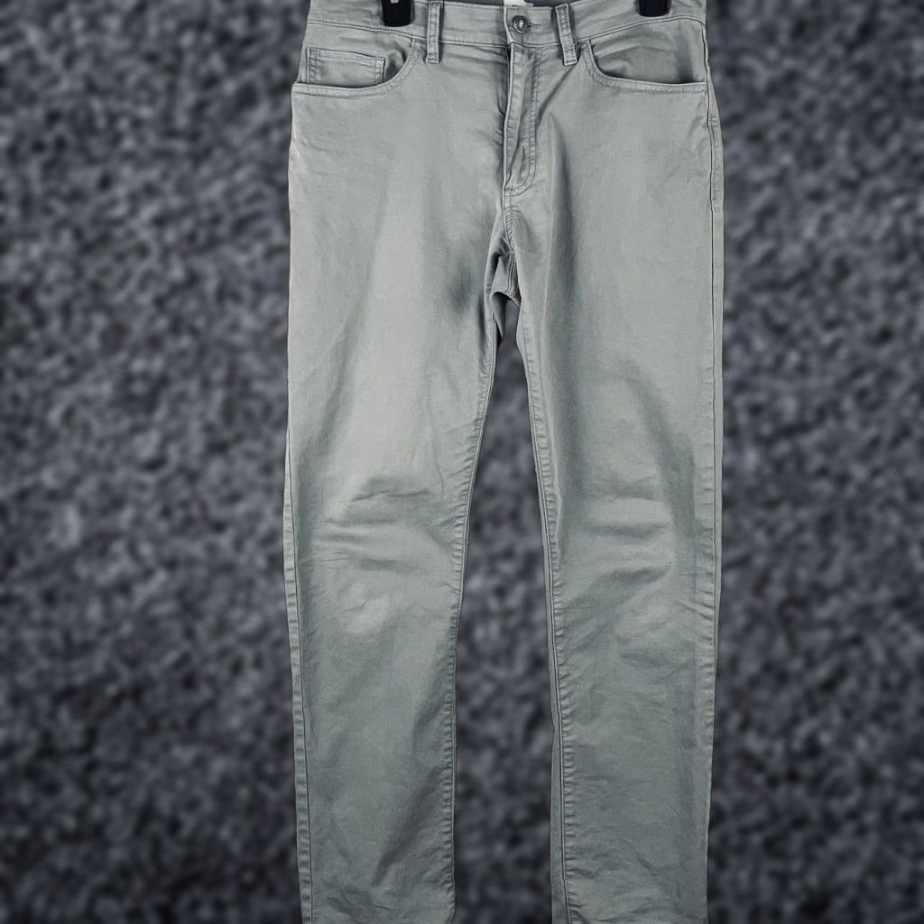 Vintage Flint & Tinder Pants Slim Fit Cotton Spandex Chino 32x32 Gray Men's Regular Straight 30 Inseam Preppy City USA Size US 32 / EU 48 - 1 Thumbnail