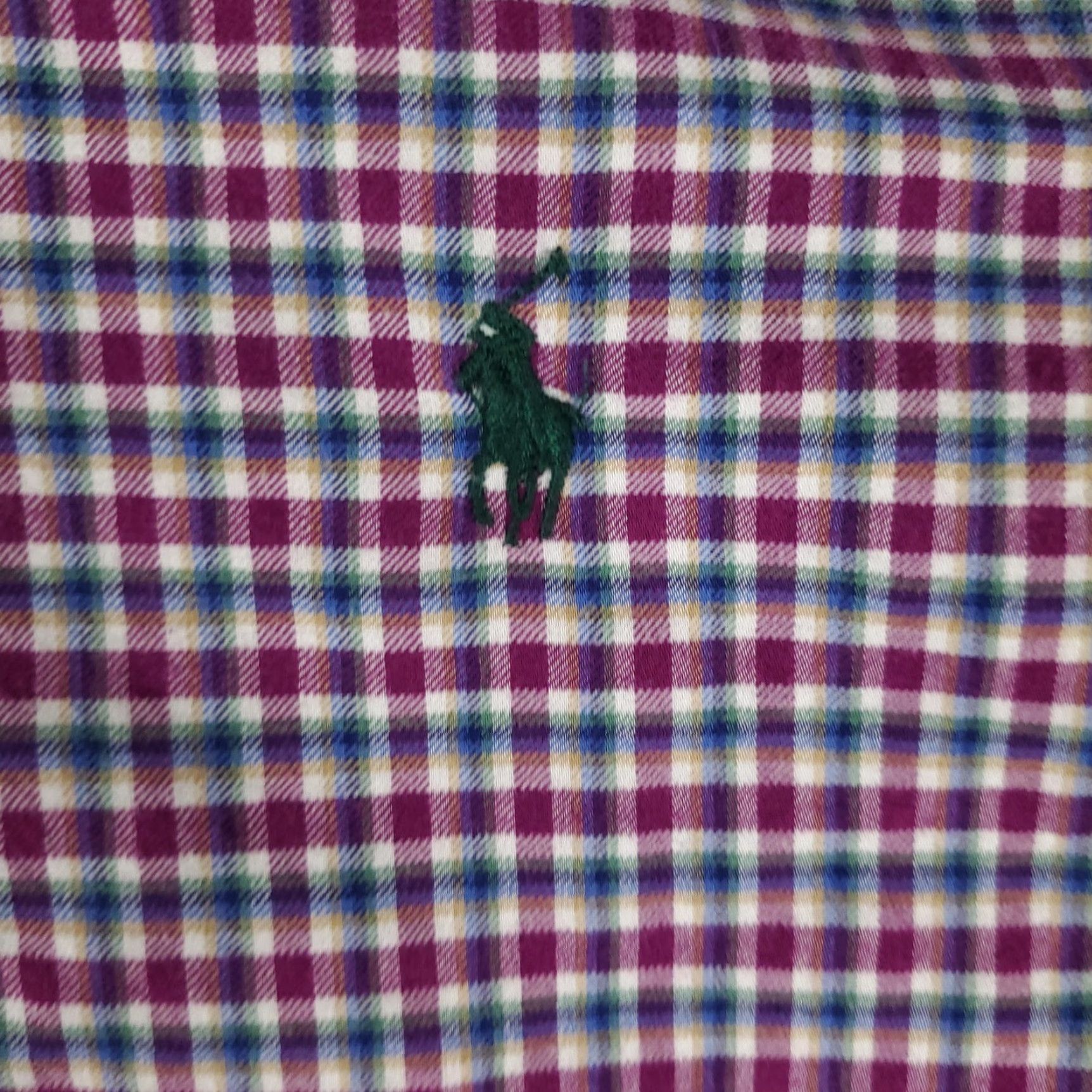 Ralph Lauren Vintage Ralph Lauren Men's Cotton Plaid Shirt Long Sleeve Classic Fit Button Down Purple 90s preppy Size US M / EU 48-50 / 2 - 2 Thumbnail