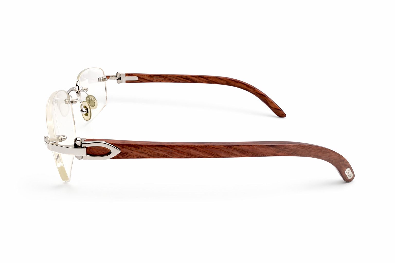 Cartier Luxury Vintage Cartier Bubinga Wood Eyewear – Authentic Size ONE SIZE - 9 Thumbnail
