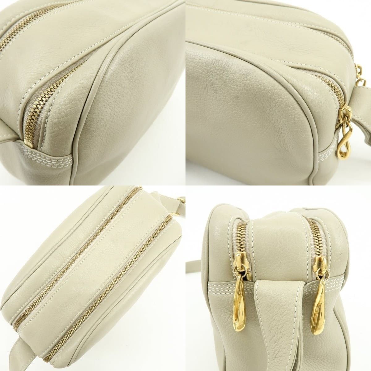 Loewe Loewe Anagram Leather Crossbody Bag Cream Size ONE SIZE - 6 Thumbnail