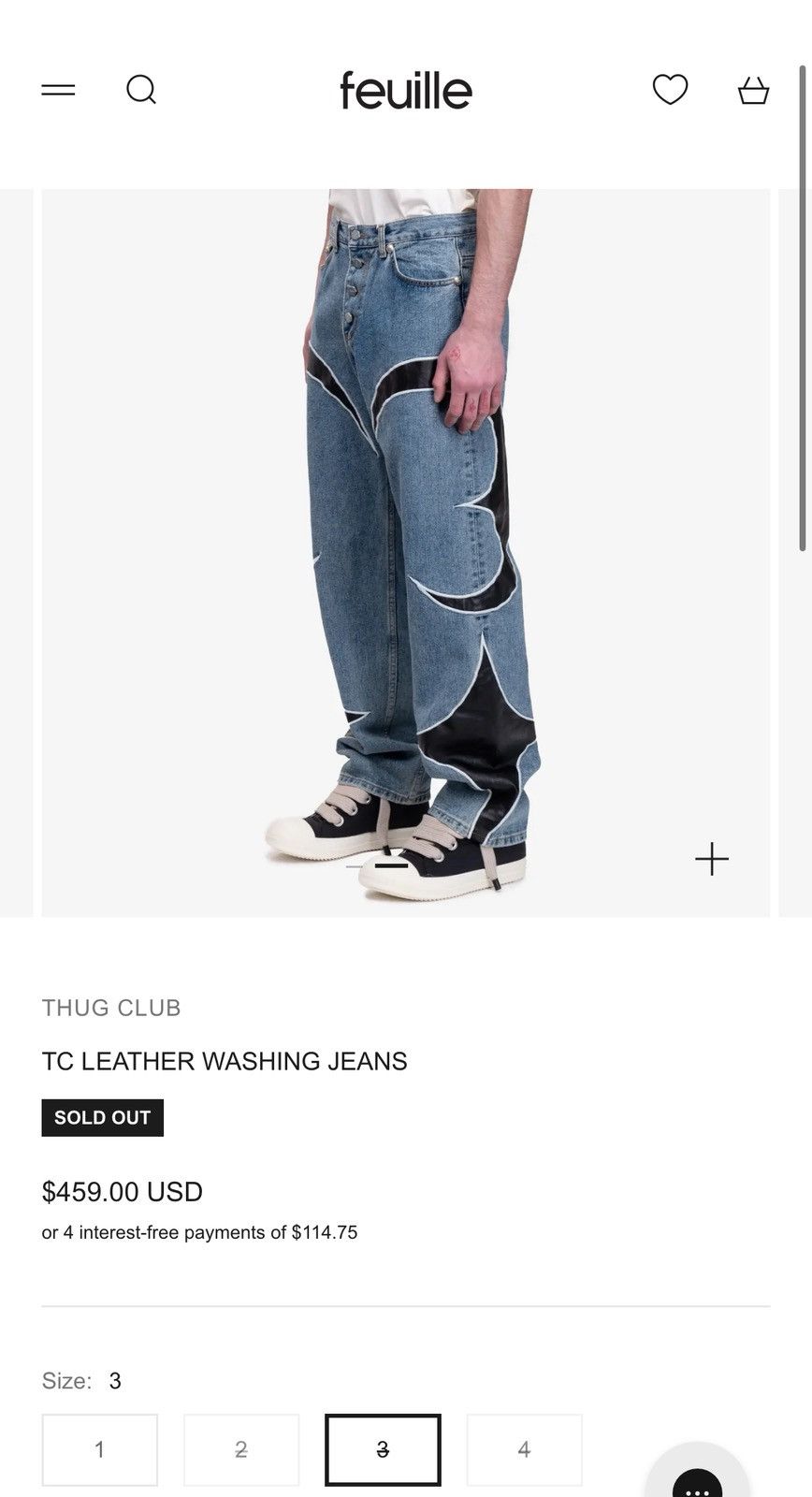 Thug Club Thug Club Leather Washing Denim Pants (Blue) Size US 34 / EU 50 - 7 Thumbnail