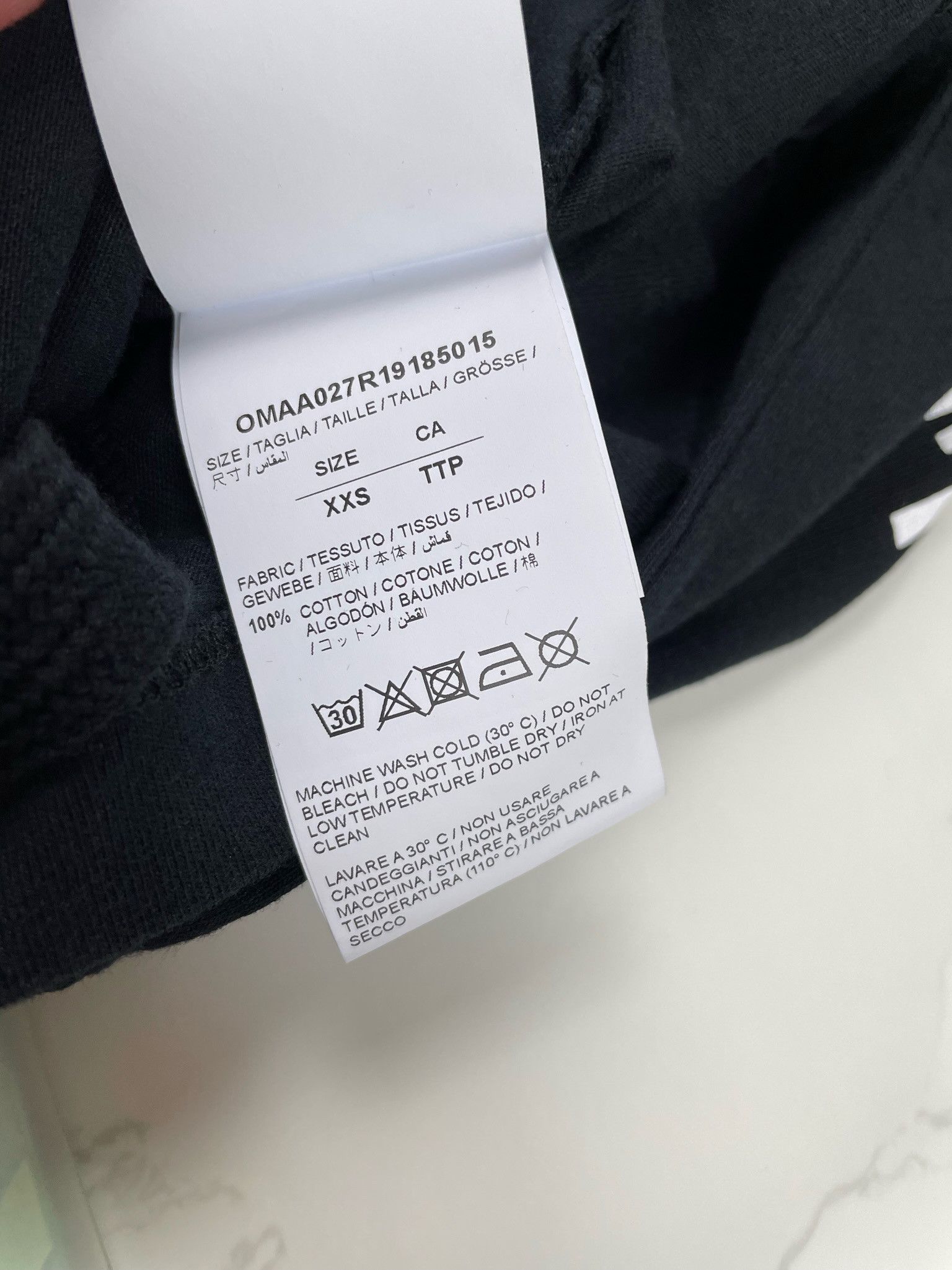 Off-White 🔥[SALE]🔥 Off-White Black Stencil Logo Slim Tee Size US XXS / EU 40 - 10 Thumbnail