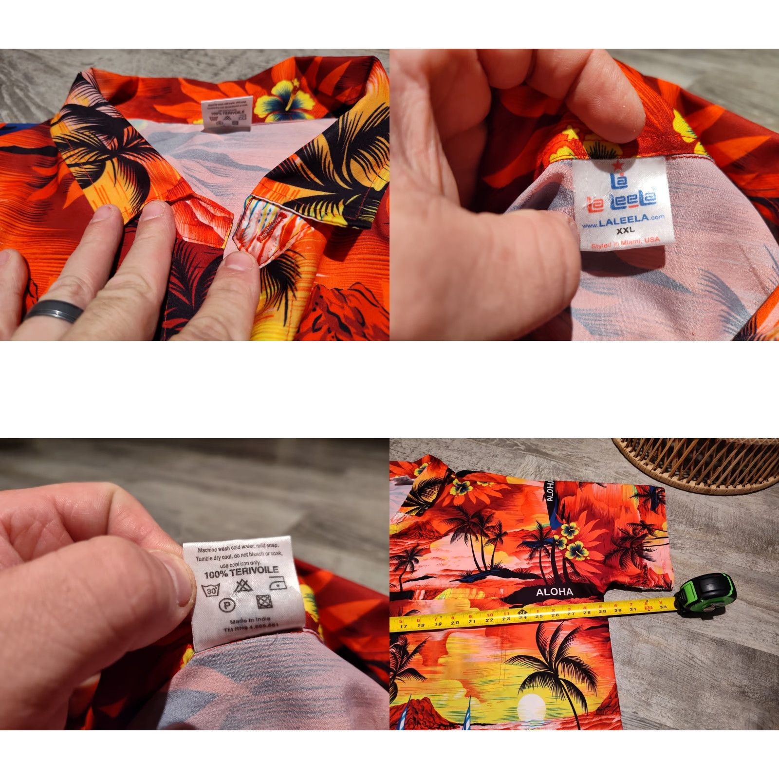 Vintage LA LEELA La Leela Hawaiian Mens Short Sleeve Button Down Shirts 2XL XXL USA Made Boxy Size US XXL / EU 58 / 5 - 8 Thumbnail