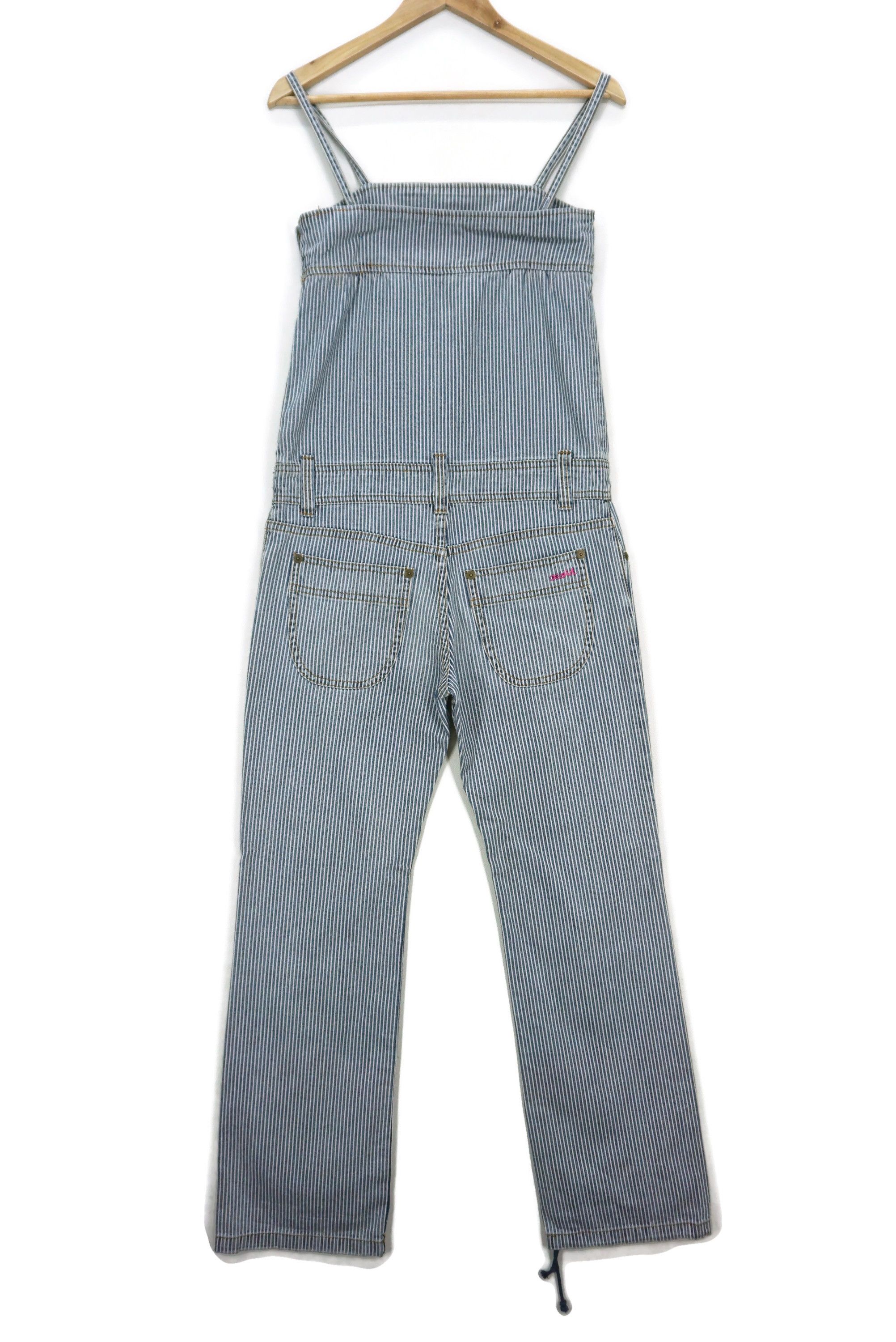 Japanese Brand X-girl Jeans Size W34xL30.5 Hickory Overalls Workwear Size 26" / US 2 / IT 38 - 2 Thumbnail