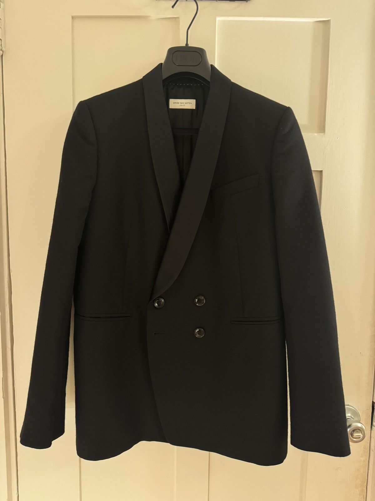 Dries Van Noten Dries Van Noten Double Breasted Tuxedo Blazer Jacket Size 50S - 2 Thumbnail