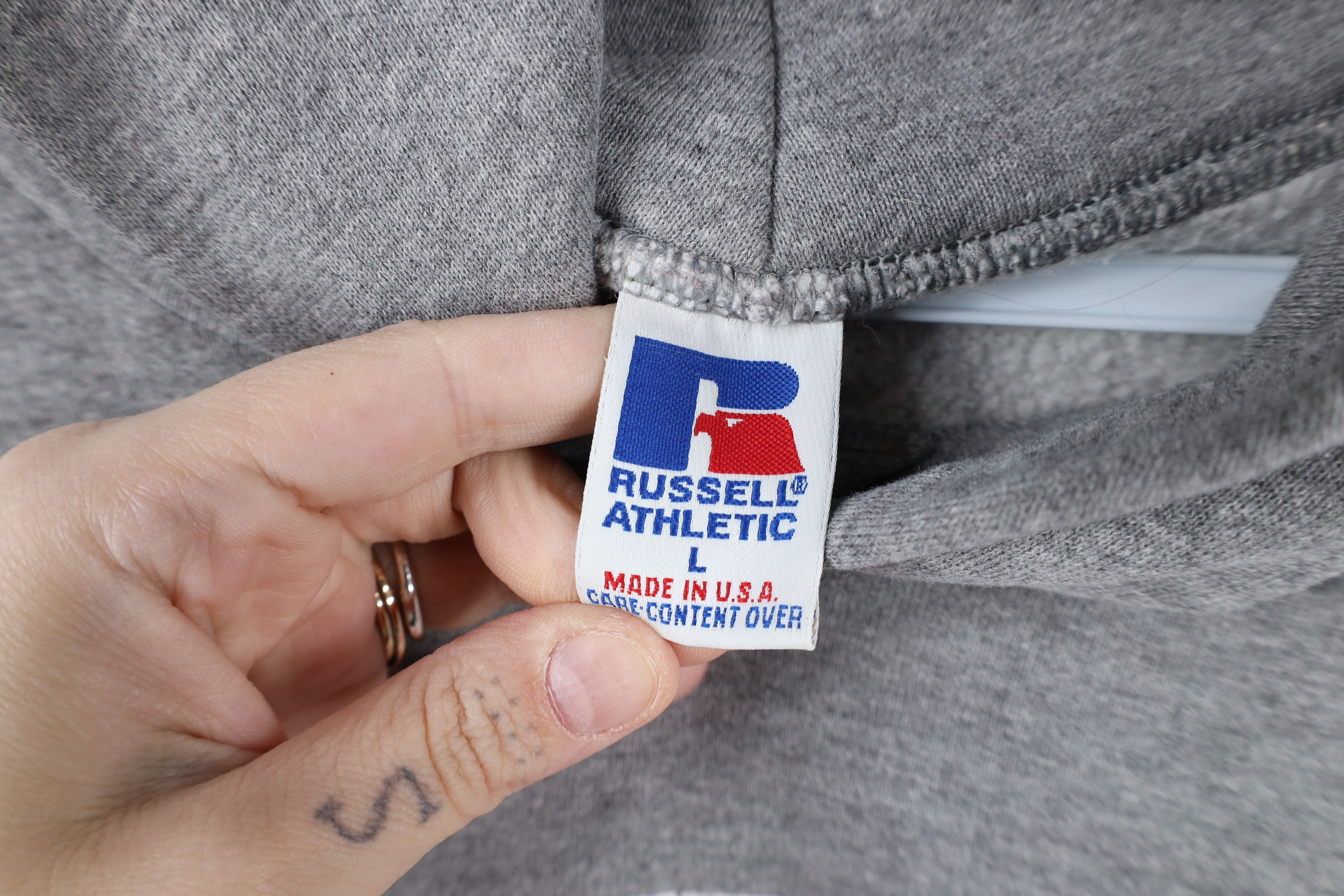 Russell Athletic × Vintage Vintage 90s Russell Athletic Soccer Hoodie Sweatshirt USA Size US L / EU 52-54 / 3 - 10 Thumbnail