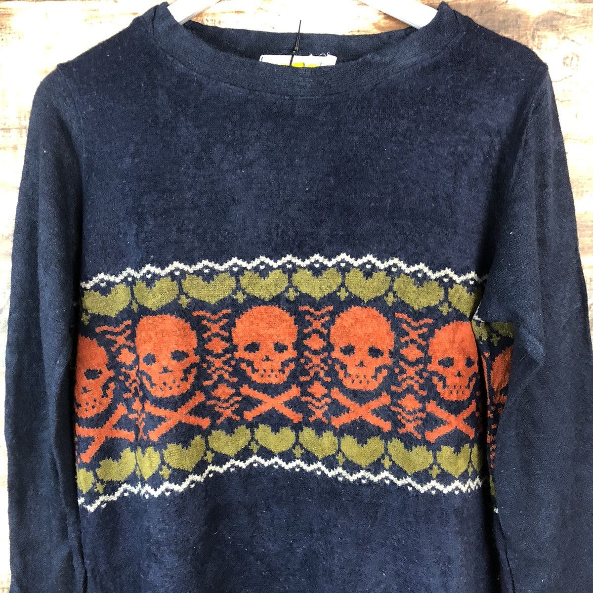 Homespun Knitwear Bemymuse Dark Blue skull Knitwear #A2056 Size M / US 6-8 / IT 42-44 - 9 Thumbnail