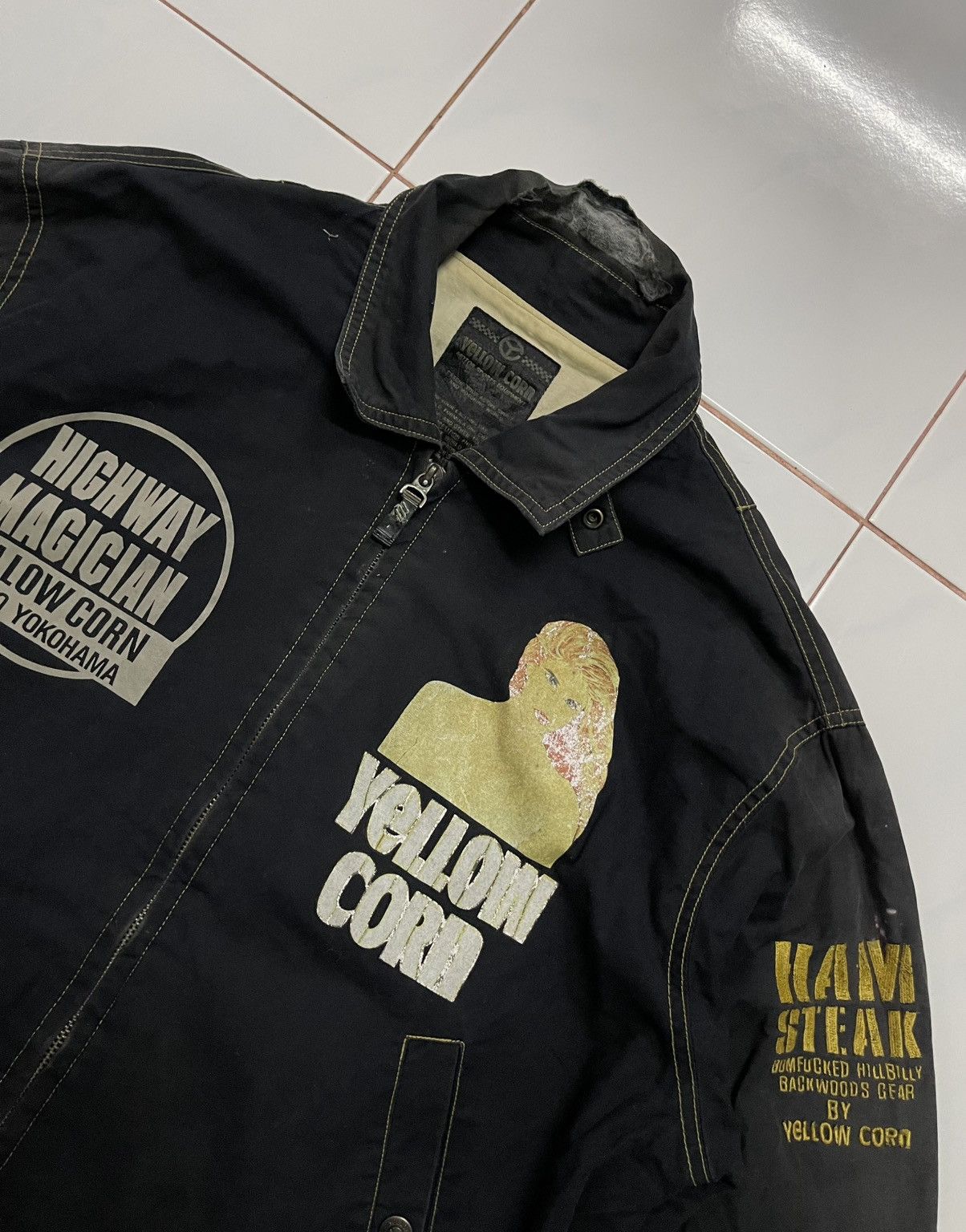 Vintage × YELLOW CORN 2000s YELLOW CORN HAMSTEAK SUN FADED DISTRESSED JACKET RARE Size US M / EU 48-50 / 2 - 7 Thumbnail