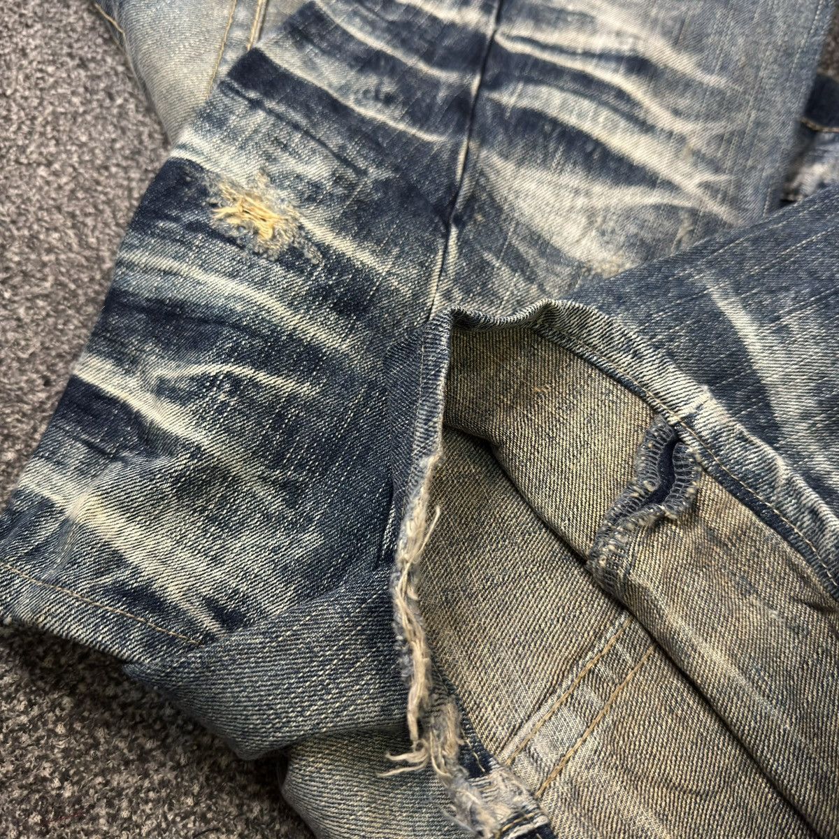 If Six Was Nine Flared 90s Rare Japanese Snake Tornado Mart Whisker Jeans Size US 32 / EU 48 - 19 Thumbnail