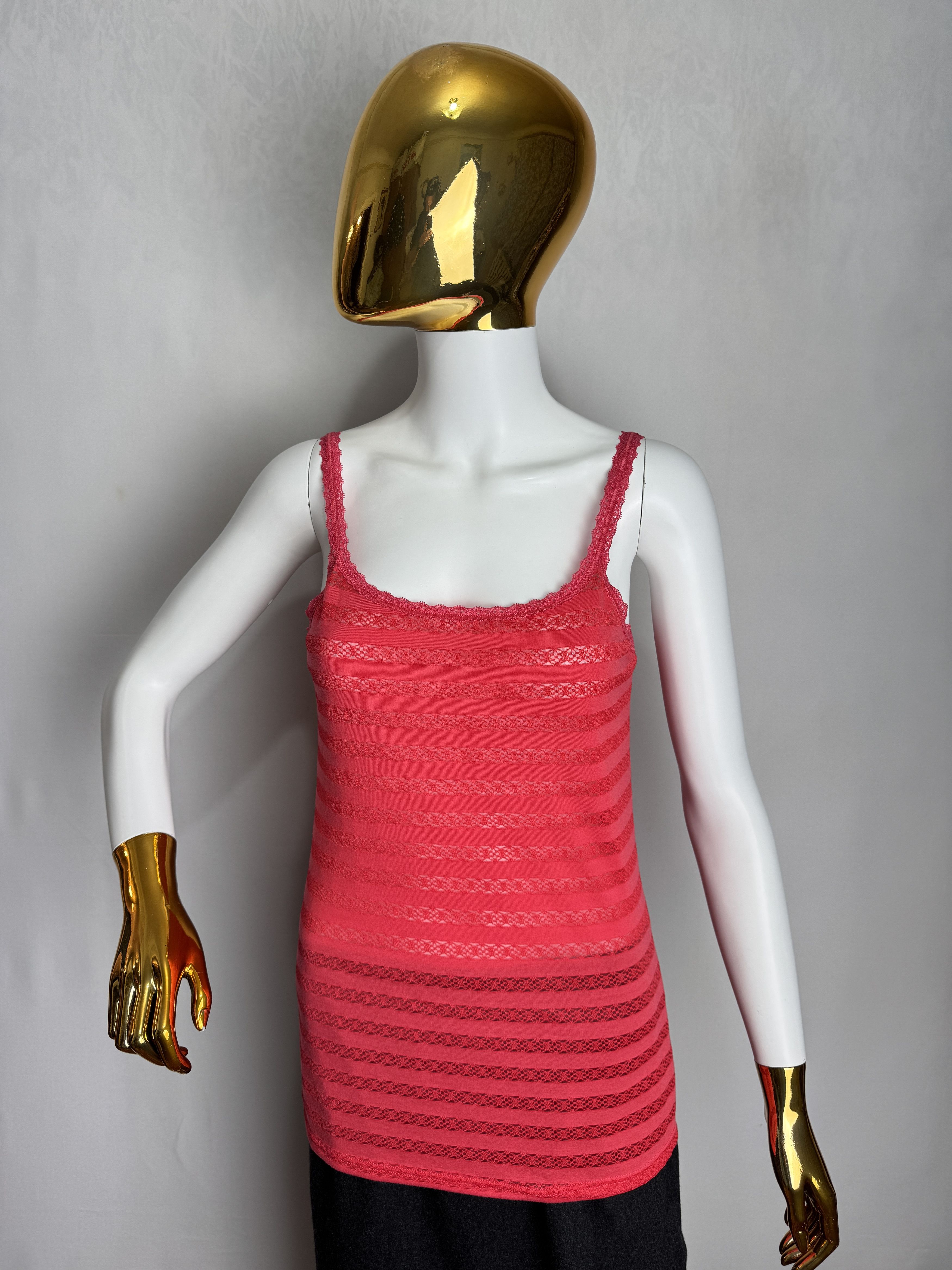 Designer × Pierre Cardin × Vintage PIERRE CARDIN vintage women’s sheer lace tank top Size S / US 4 / IT 40 - 4 Thumbnail