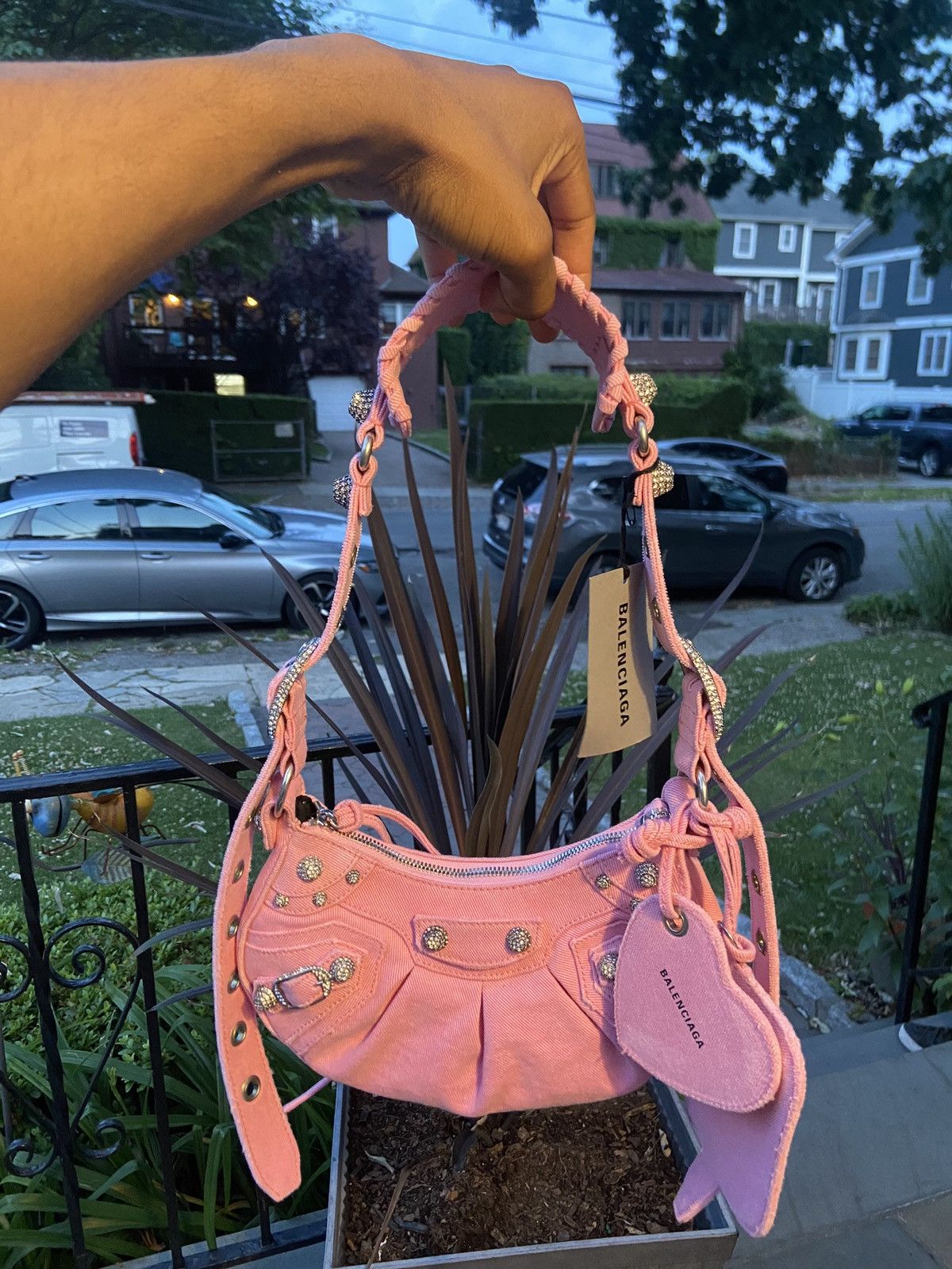 Balenciaga Balenciaga Le Cagole XS Bag Denim With Crystals