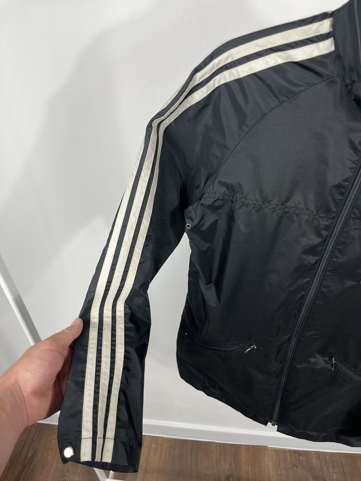 Adidas Vintage Adidas Trefoil Jacket XS Black Made in Philippines Size US XS / EU 42 / 0 - 4 Thumbnail