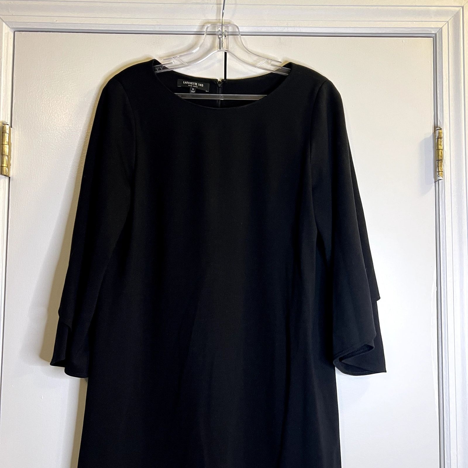 Lafayette 148 Lafayette 148 New York Layered Sleeve Shift Black Mini Dress Size S / US 4 / IT 40 - 5 Thumbnail