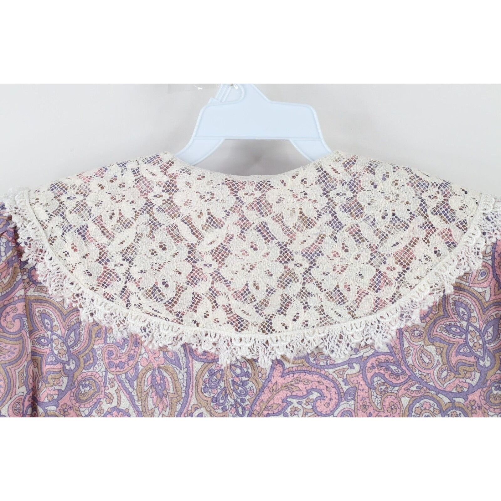 Vintage Vintage 70s Country Primitive Lace Collar Kni Size XL / US 12-14 / IT 48-50 - 12 Thumbnail