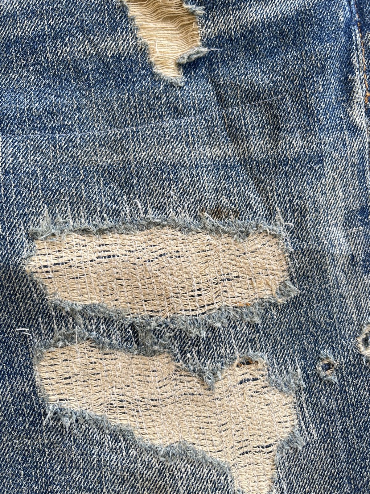 Japanese Brand Vintage Bonds & Peace Ripped Distressed Jeans Size US 34 / EU 50 - 7 Thumbnail