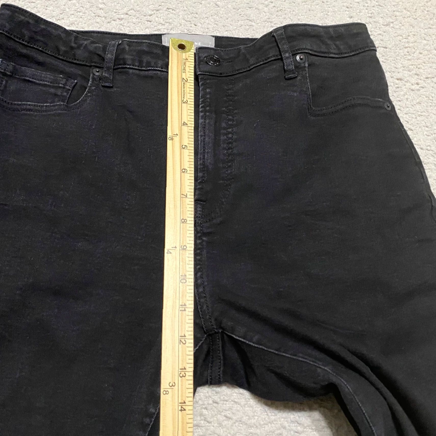 Everlane Everlane Jeans Womens High Rise Dark Wash Skinny Crop 33 Black Denim Cotton Spandex 5-Pocket Regular Womens Jeans Size 24" / US 00 / IT 34 - 4 Thumbnail