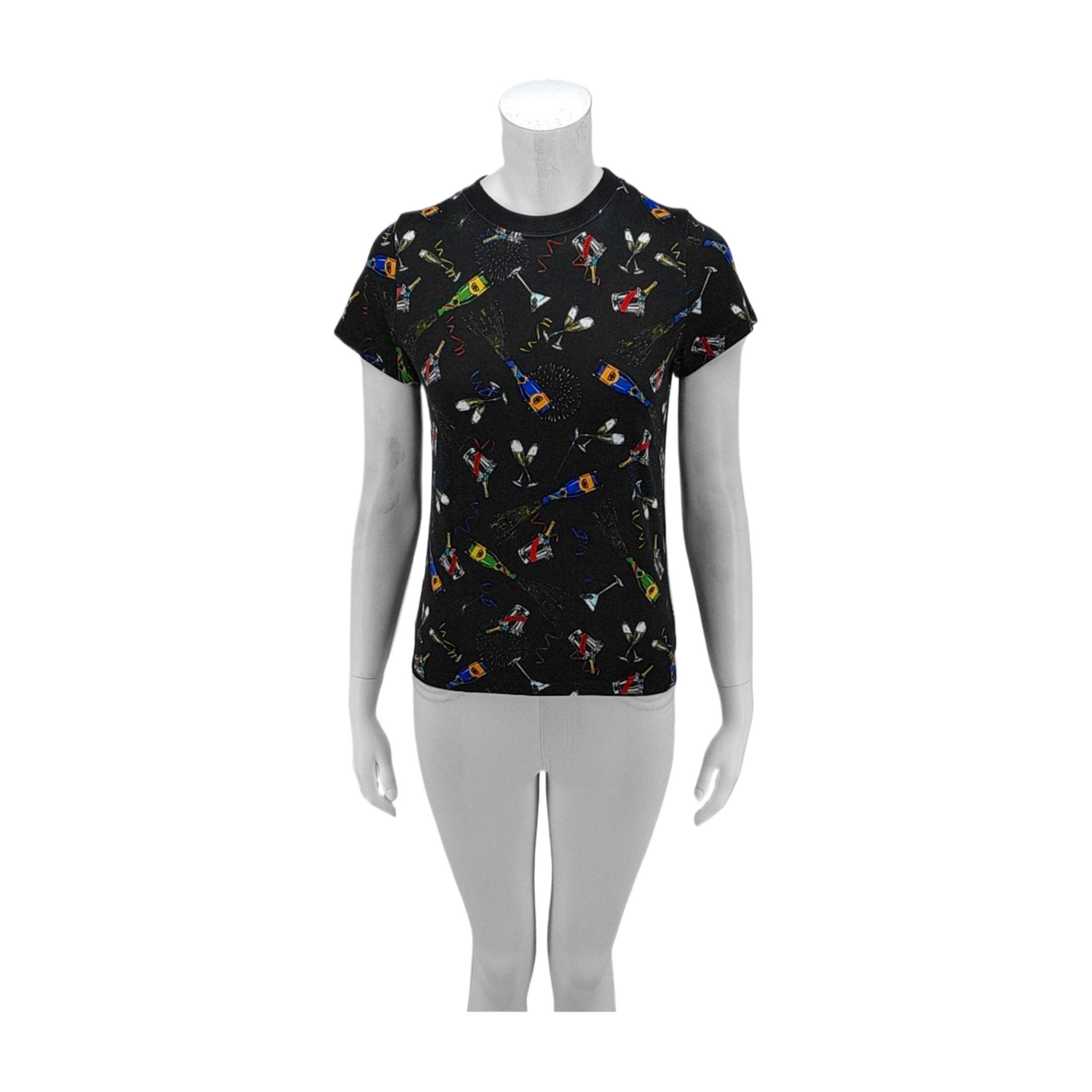 Balenciaga Balenciaga Champagne Print T-Shirt XS Size XS / US 0-2 / IT 36-38 - 1 Thumbnail