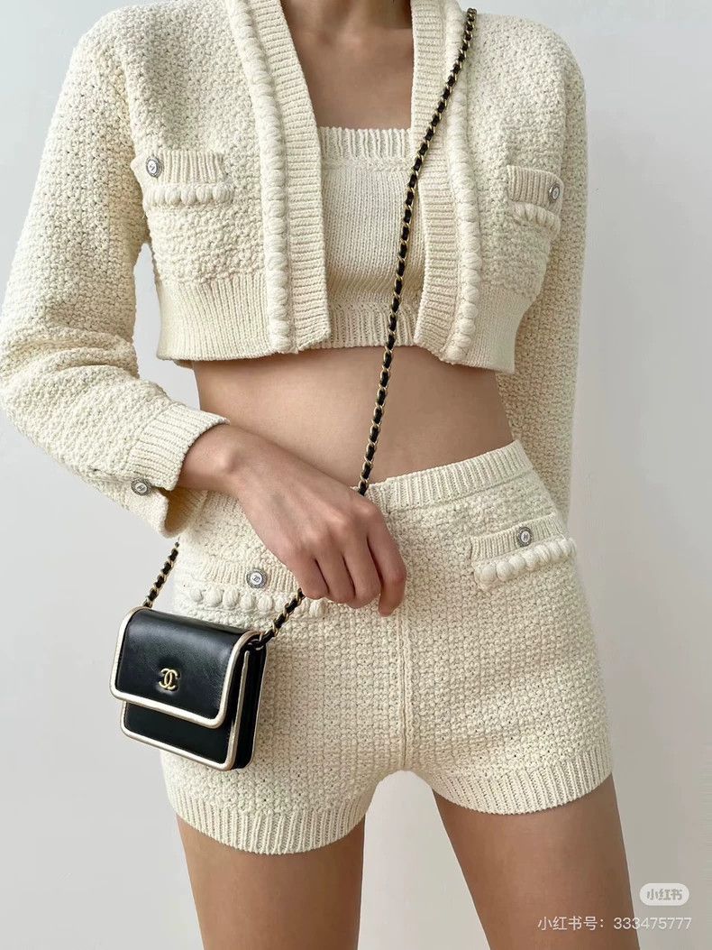 Chanel Chanel 22s spring and summer show beige high-waisted knitt Size XS / US 0-2 / IT 36-38 - 9 Thumbnail