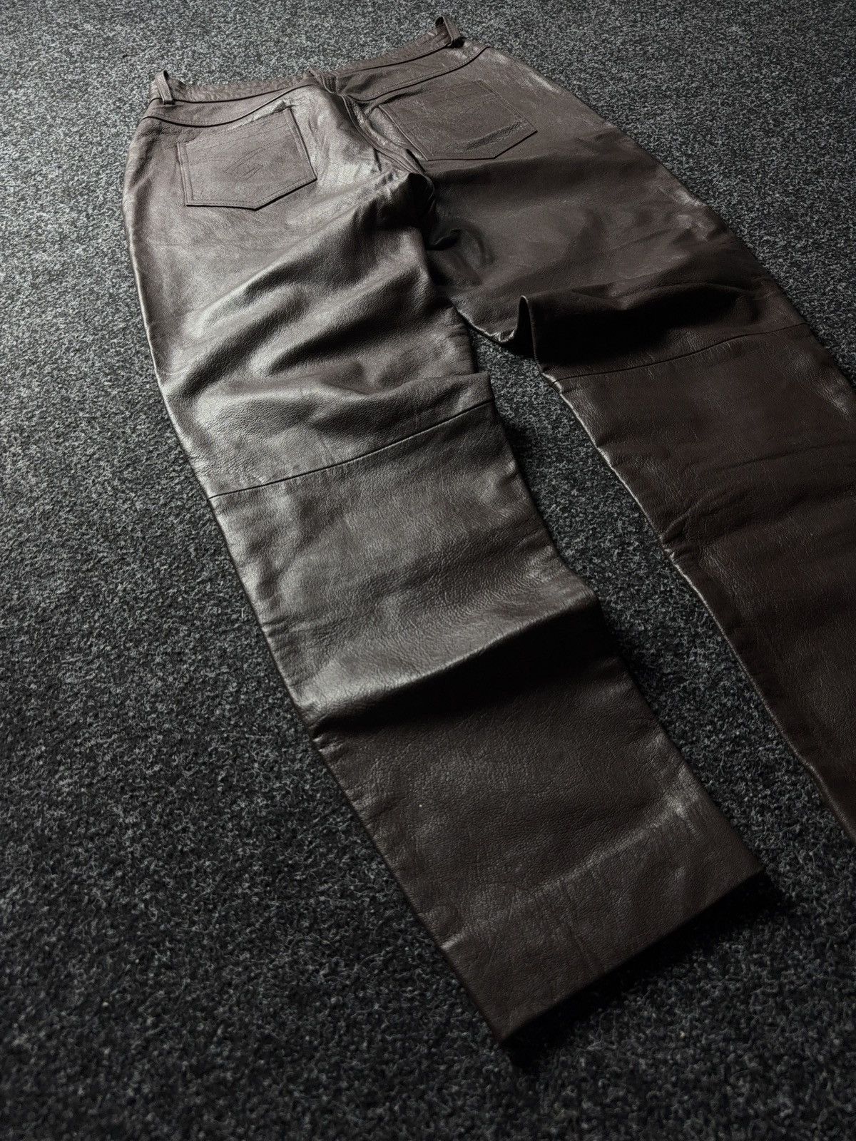 Leather Y2K Vintage Leather Pants Opium Style Alt Biker USA Rare Size US 33 - 12 Thumbnail