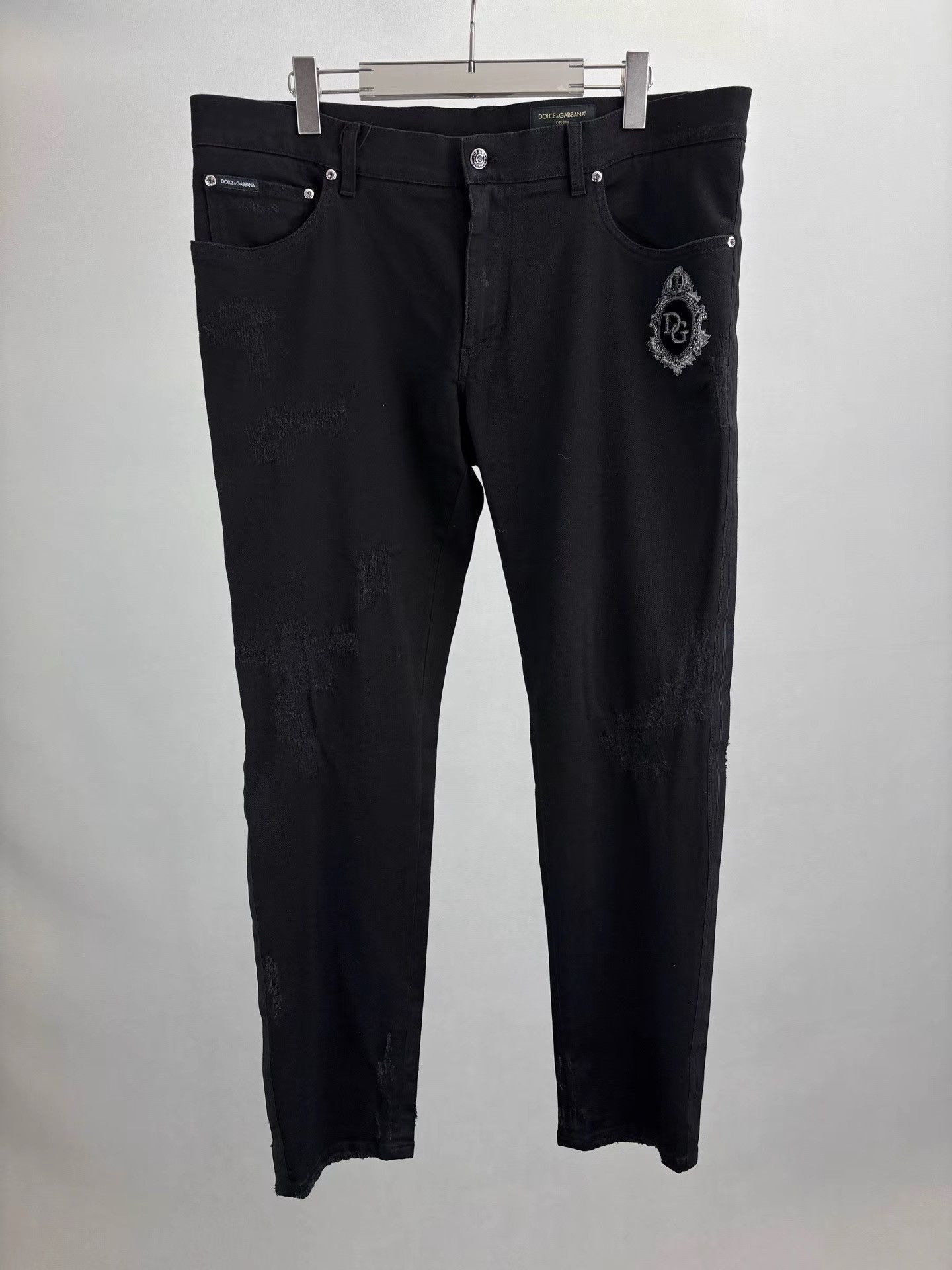 Dolce & Gabbana Black Distressed Denim Jeans Size 40 Size US 40 / EU 56 - 1 Thumbnail
