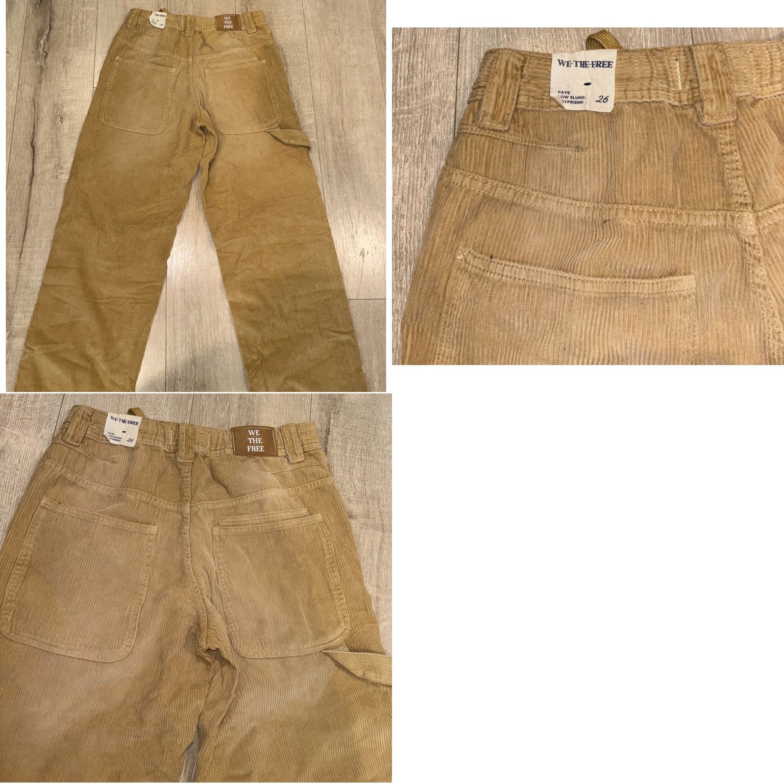Free People Free People Faye Low Slung Corduroy Pants Size 26 Beige Straight Leg Y2K Womens Size 26" / US 2 / IT 38 - 8 Thumbnail