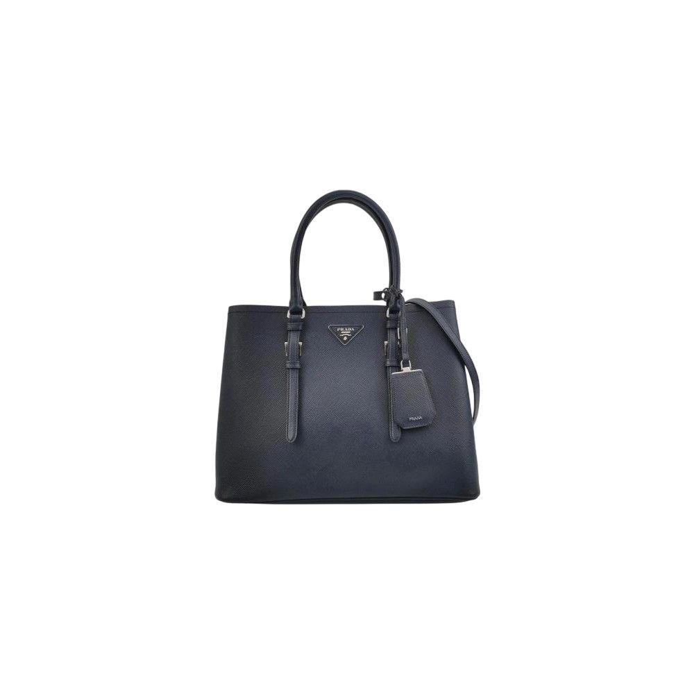 Prada Prada Triangle Logo Saffiano Leather Handle Bag Size ONE SIZE - 1 Thumbnail