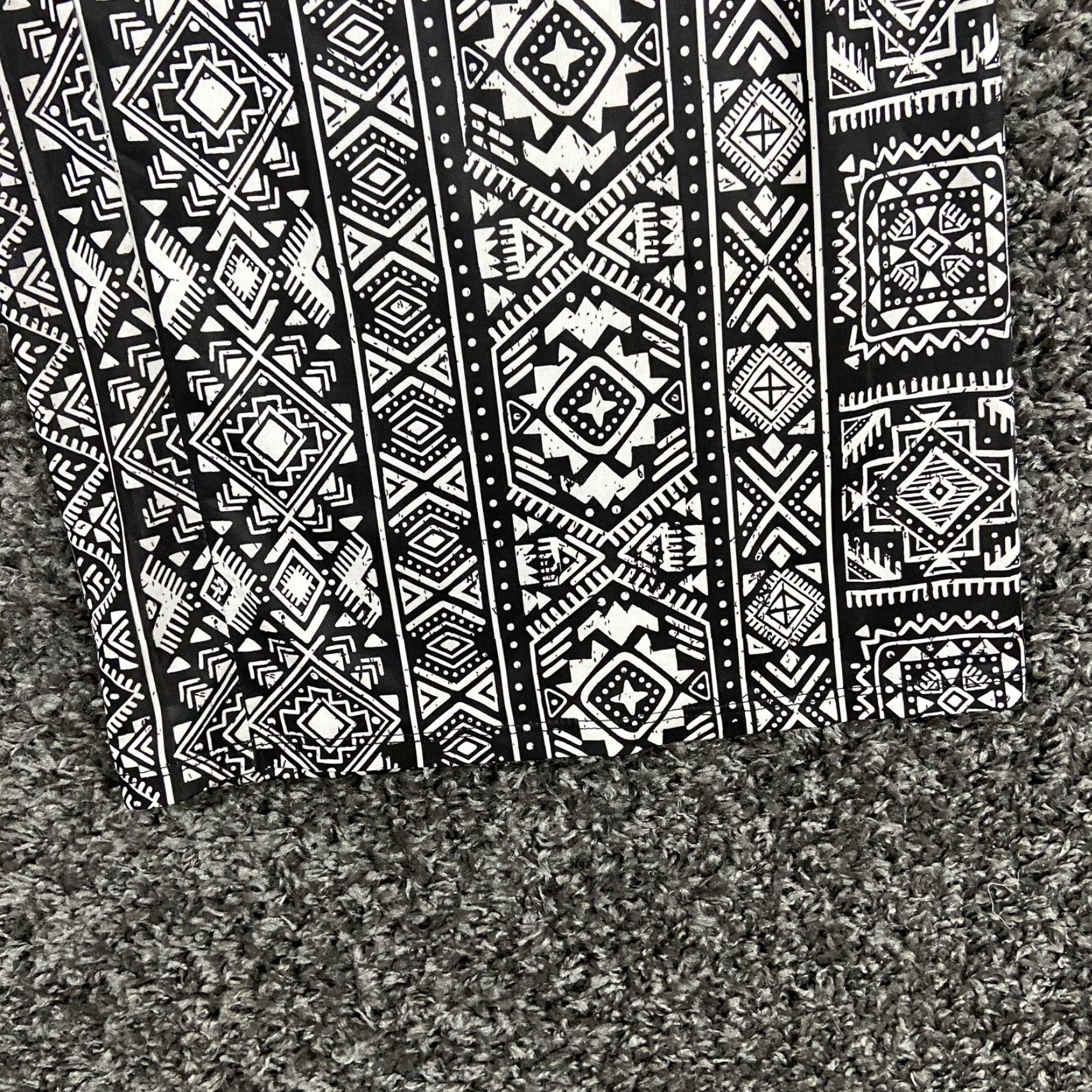 Vintage NEW West Loop Bohemian Palazzo Pants Wide Leg Black White Women’s XL Size 40" / US 18 - 2 Thumbnail