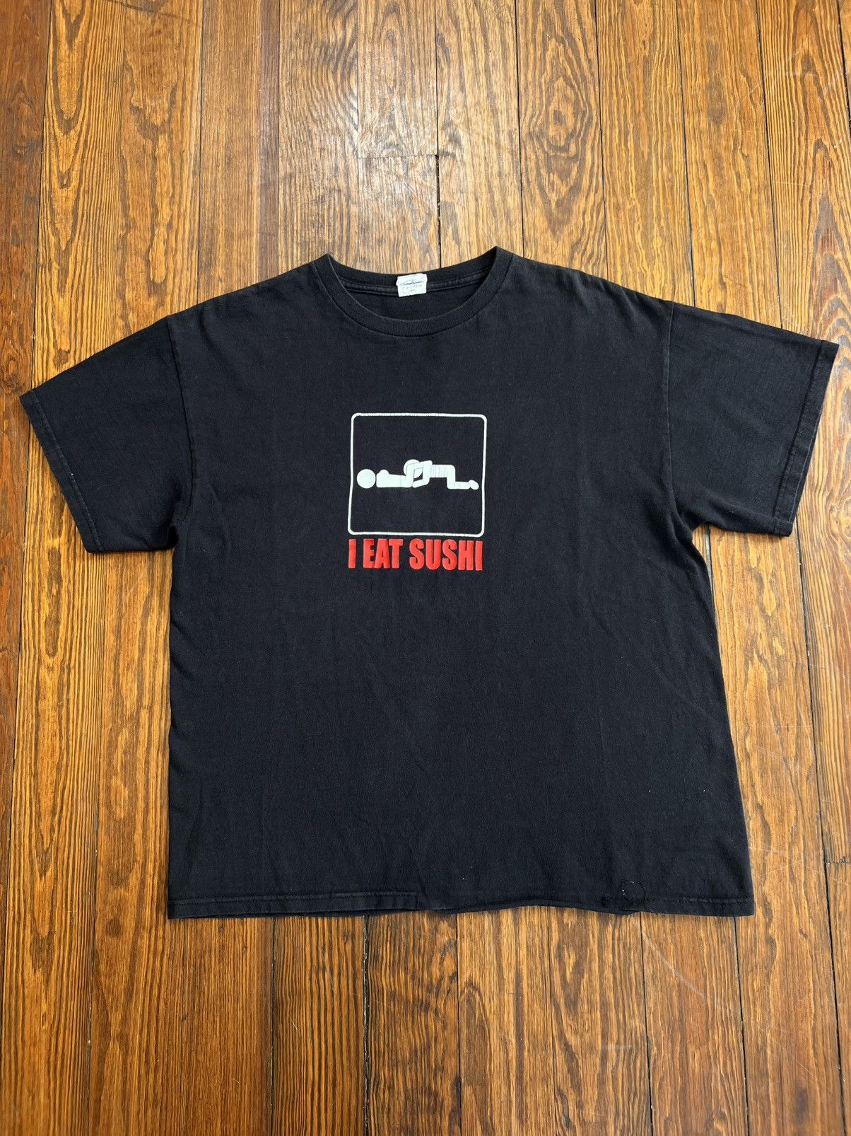 Vintage I Eat Sushi Tee Sex Parody Funny Vulgar 69 XXX Size US L / EU 52-54 / 3 - 2 Thumbnail