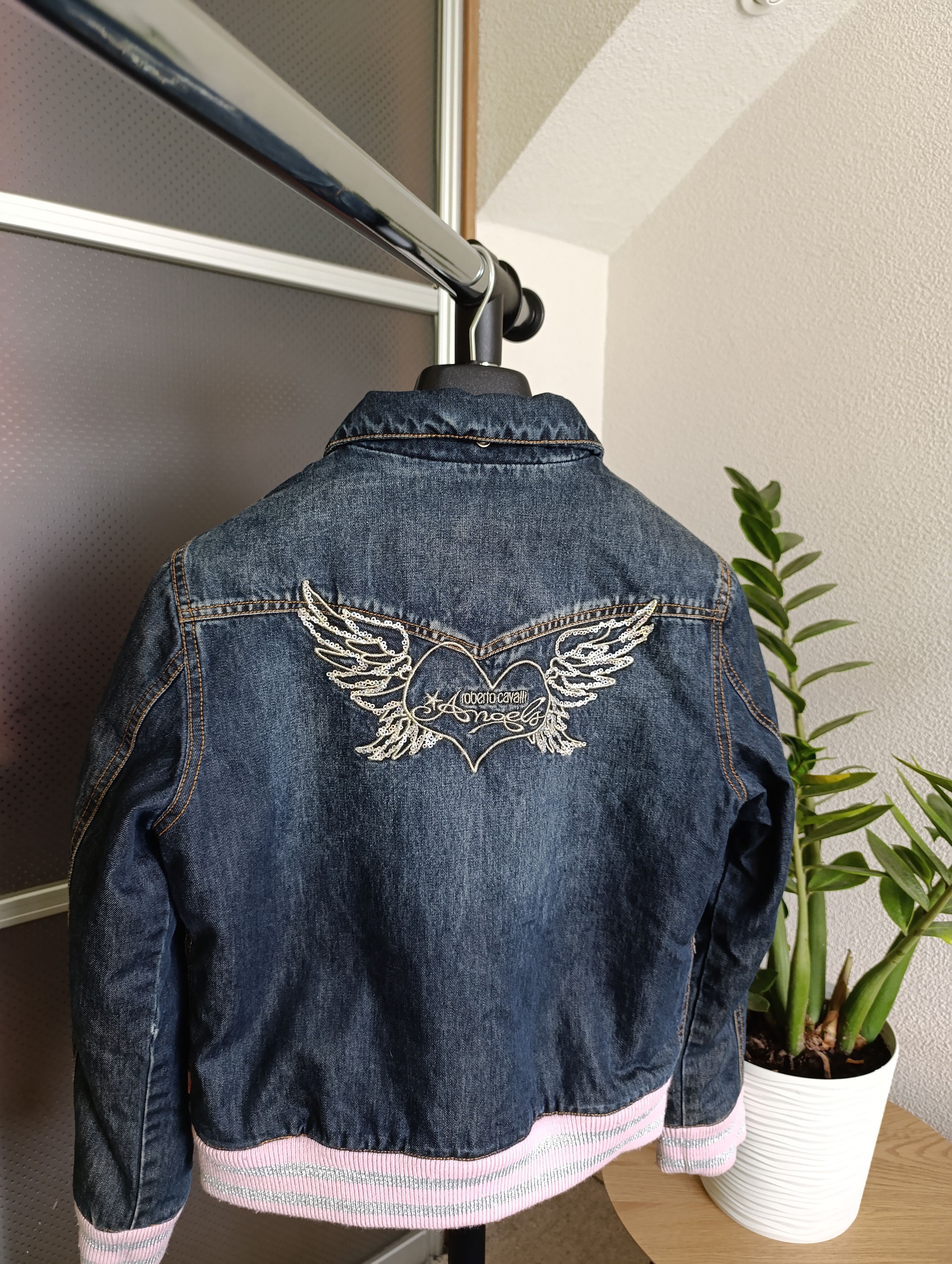 Roberto Cavalli ANGELS BY ROBERTO CAVALLI WOMEN'S INSULATED DENIM JACKET Size XS / US 0-2 / IT 36-38 - 2 Thumbnail
