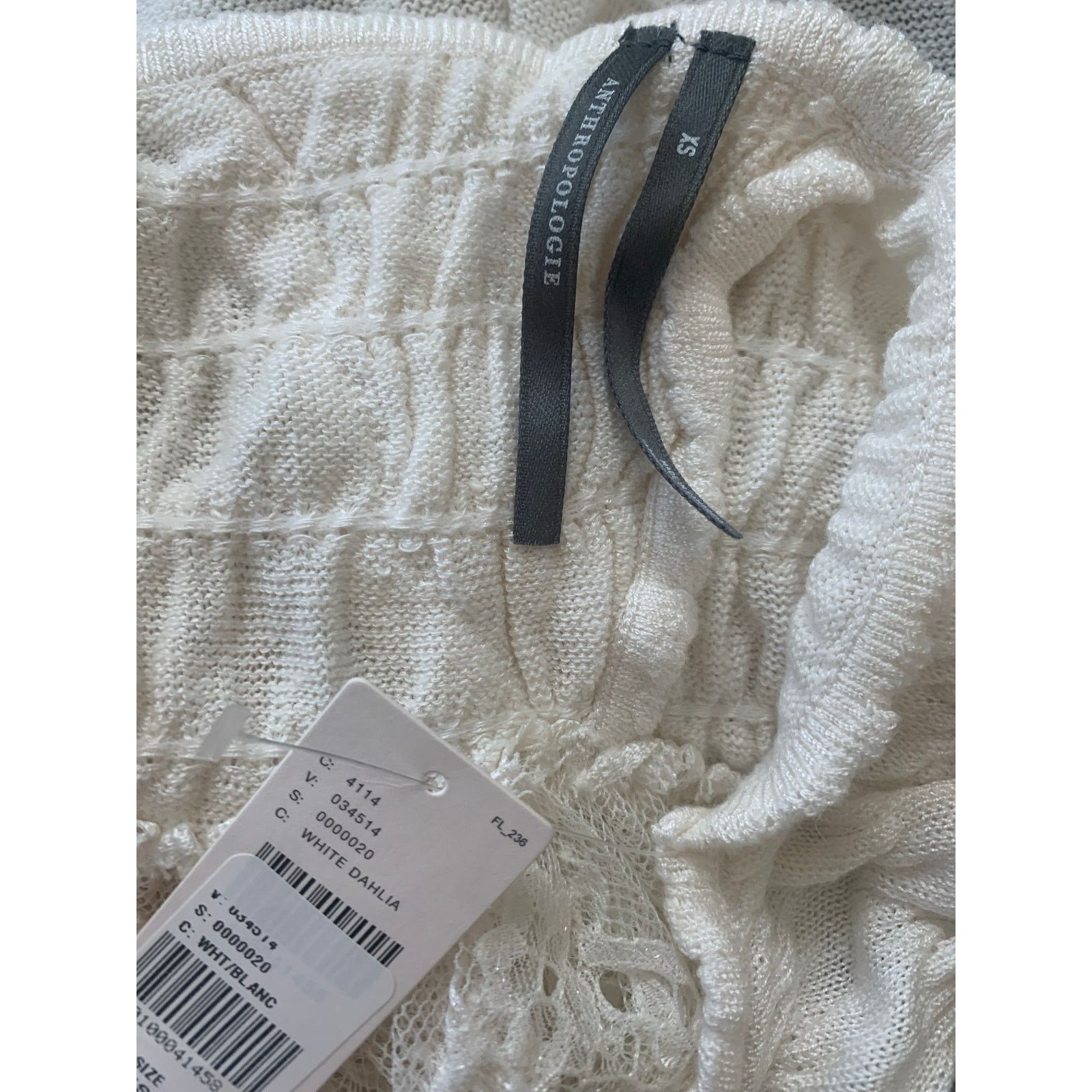 Anthropologie NWT Anthropologie Smocked Lace-Trim Halter Tank Top Size XS / US 0-2 / IT 36-38 - 5 Thumbnail