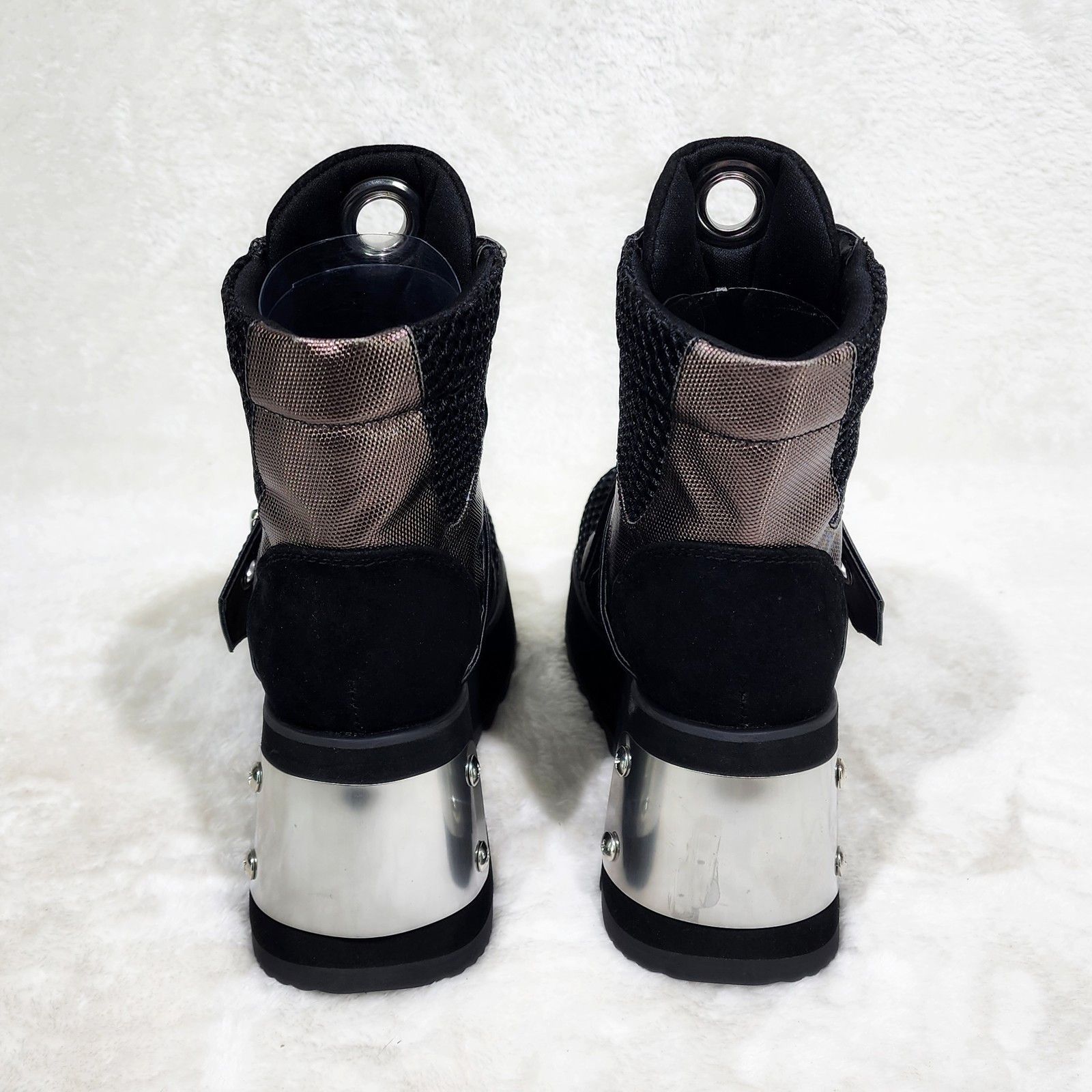 Demonia Cult DEMONIA Scene 50 Platform Goth Punk Ankle Boots Size US 6 / IT 36 - 4 Thumbnail