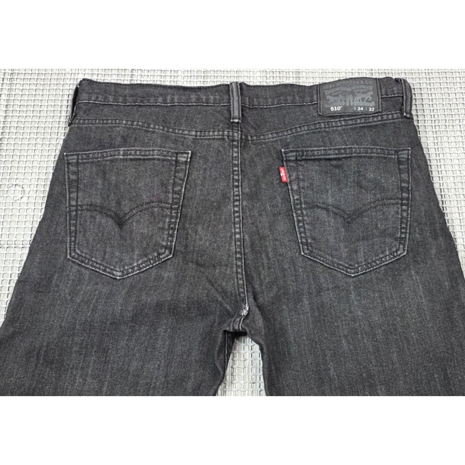 Levi's LEVIS 510 Slim Fit Jeans Men Size 34X32 Distressed Fade Black Red Tab Levi's 510 Jeans Slim Denim Regular 34 Mens Size US 34 / EU 50 - 4 Thumbnail