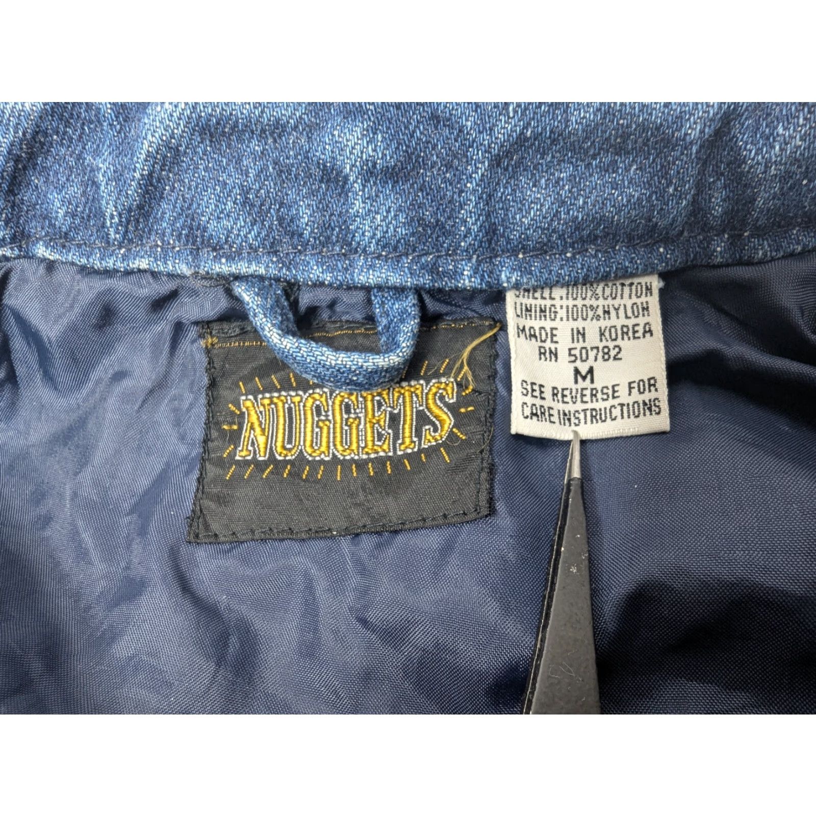 Lee VINTAGE Nuggets Lee Golden Nugget Women's M Cropped Jean Vest Jacket Denim Blue Cotton Nylon Lining Retro Style Women’s Jacket Vest Short Jacket Size 32" / US 10 / IT 46 - 7 Thumbnail