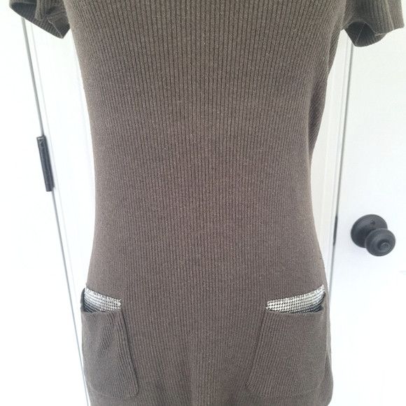 I.N.C Ribbed Short-Sleeve Pocketed Cowl Neck Tunic Size XL / US 12-14 / IT 48-50 - 7 Thumbnail