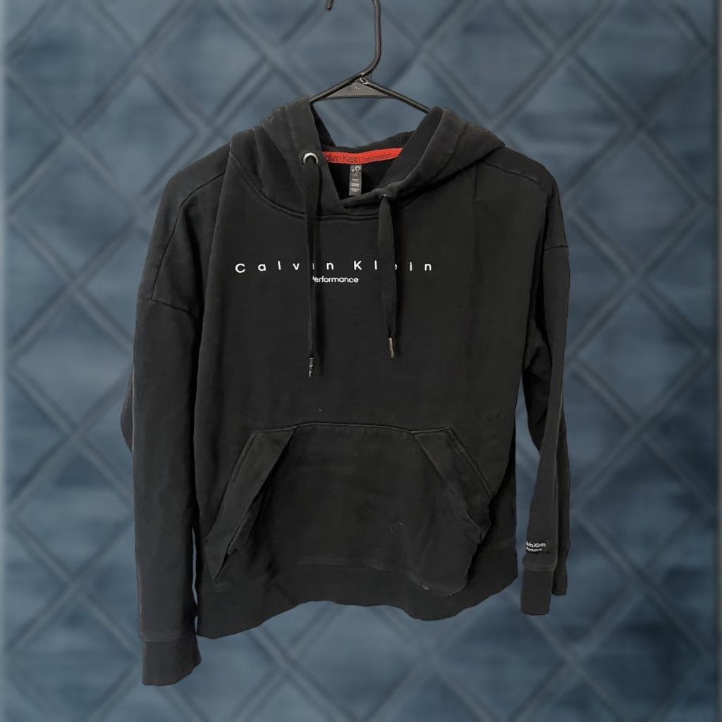 Calvin Klein VINTAGE Calvin Klein Hoodie Pullover Long Sleeve Black Women's Medium Activewear Size M / US 6-8 / IT 42-44 - 1 Thumbnail