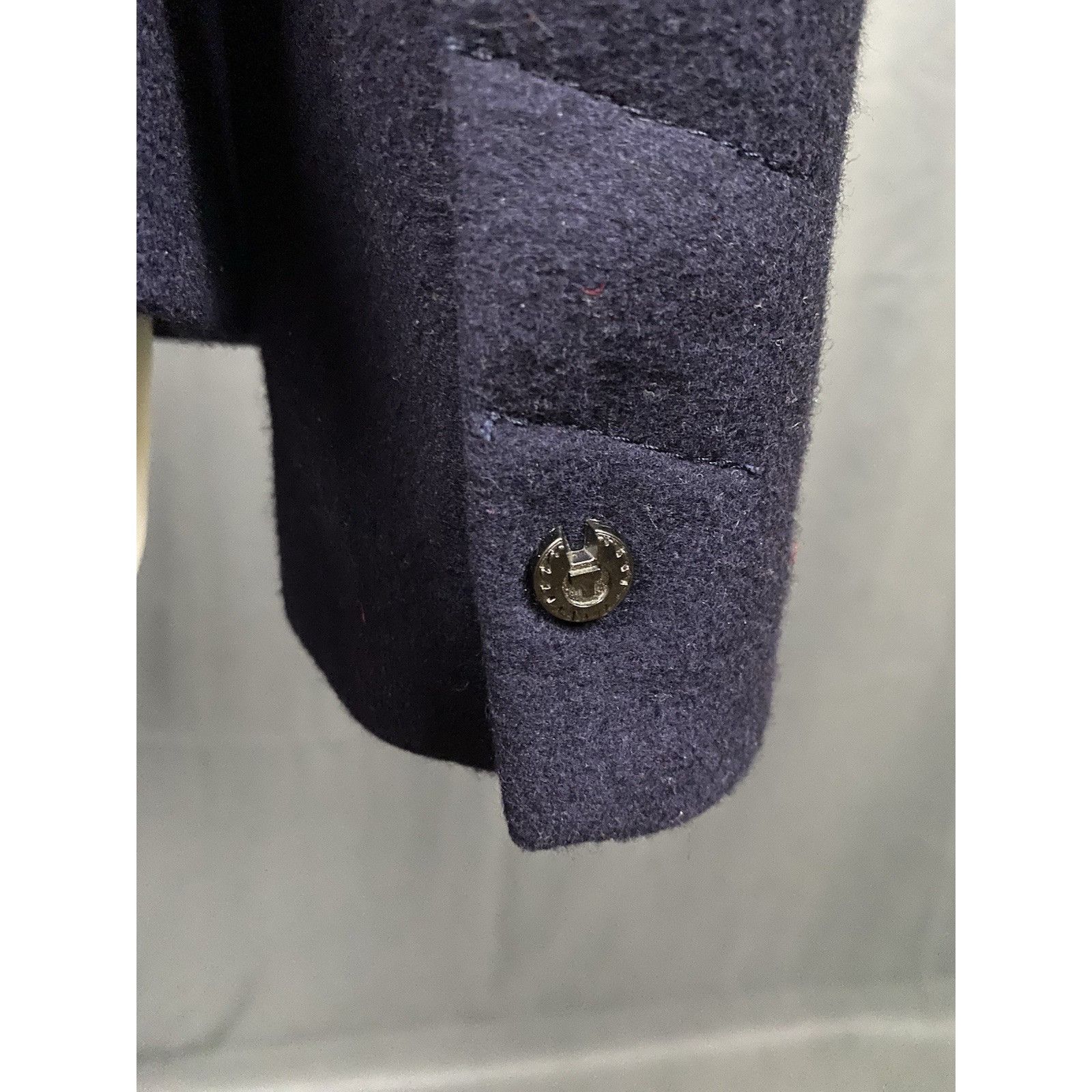 Belstaff Belstaff Women's Blue Wool Assymetric Motorcycle Biker Jacke Size M / US 6-8 / IT 42-44 - 9 Thumbnail