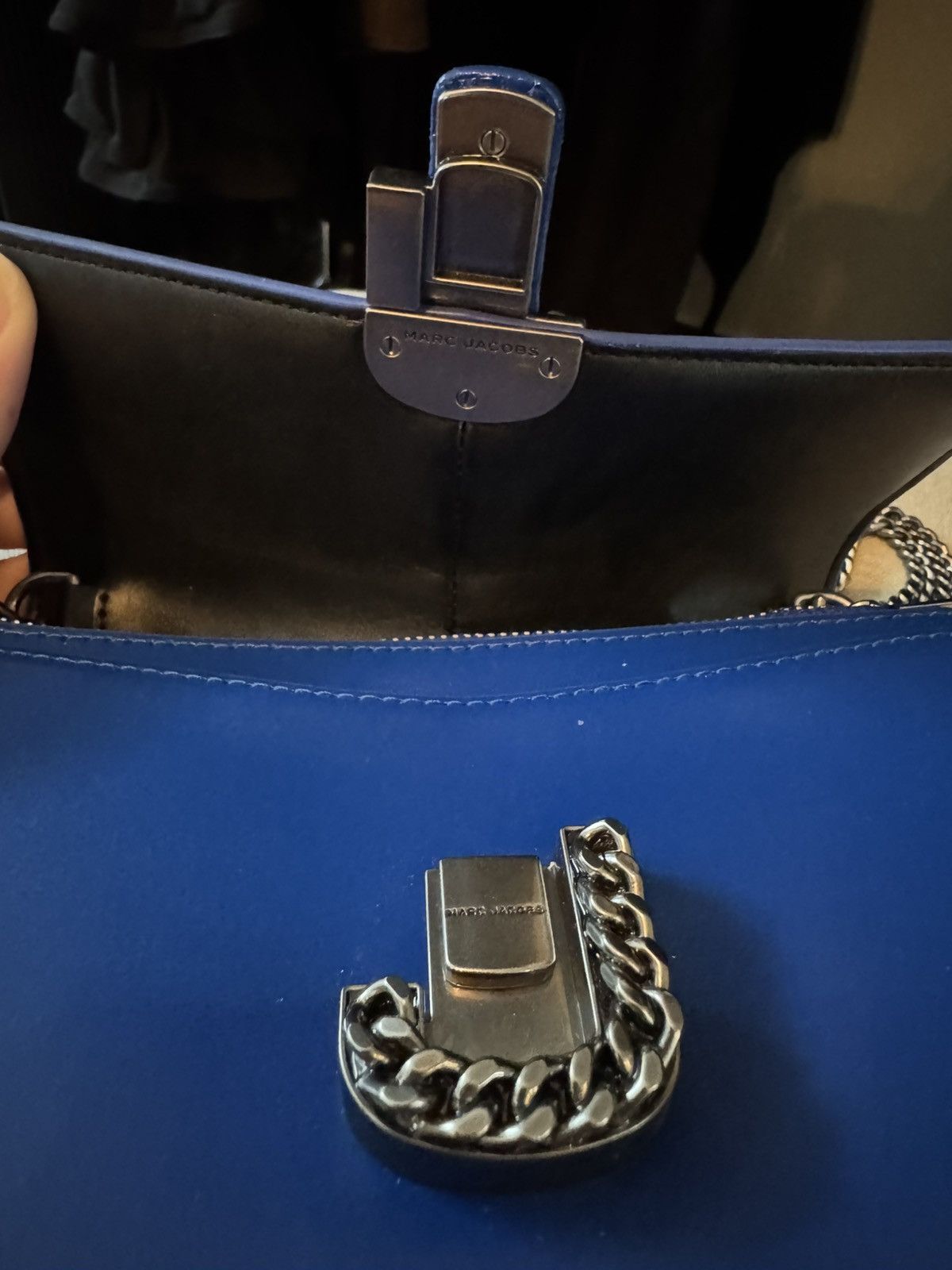 Marc Jacobs Marc Jacobs Leather Shoulder Bag In Blue with Dust Bag Size ONE SIZE - 4 Thumbnail