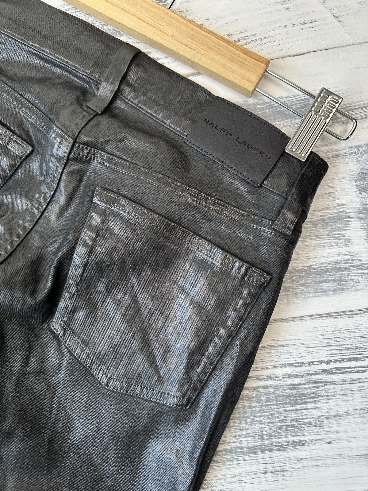 Ralph Lauren RALPH LAUREN Black Label Wax Coated Jeans Pants Women’s 27 Size 27" / US 4 / IT 40 - 5 Thumbnail