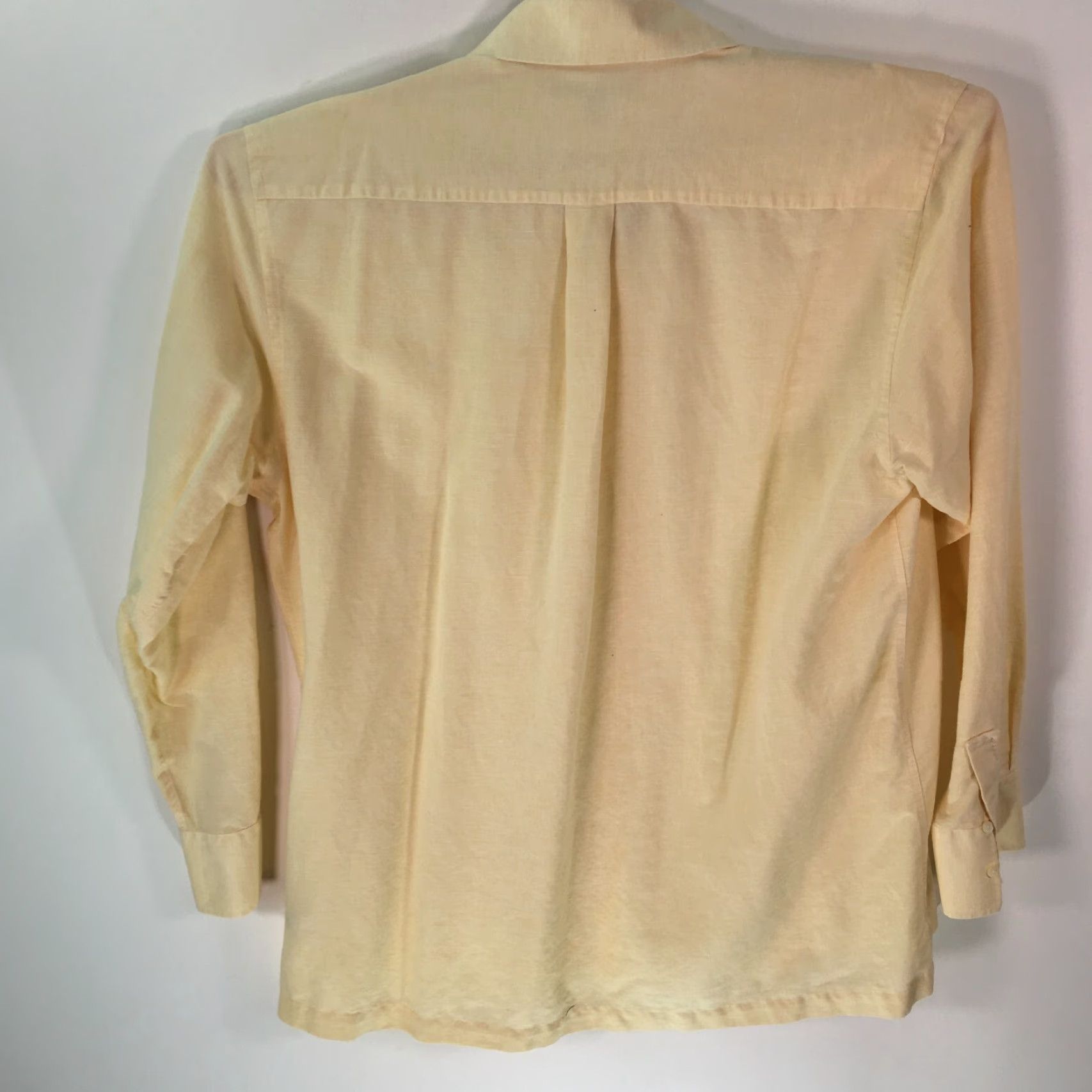 Vintage Sette Ponti Mens Lightweight Casual Long Sleeve Yellow Dress Shirt XXL Size US XXL / EU 58 / 5 - 2 Thumbnail