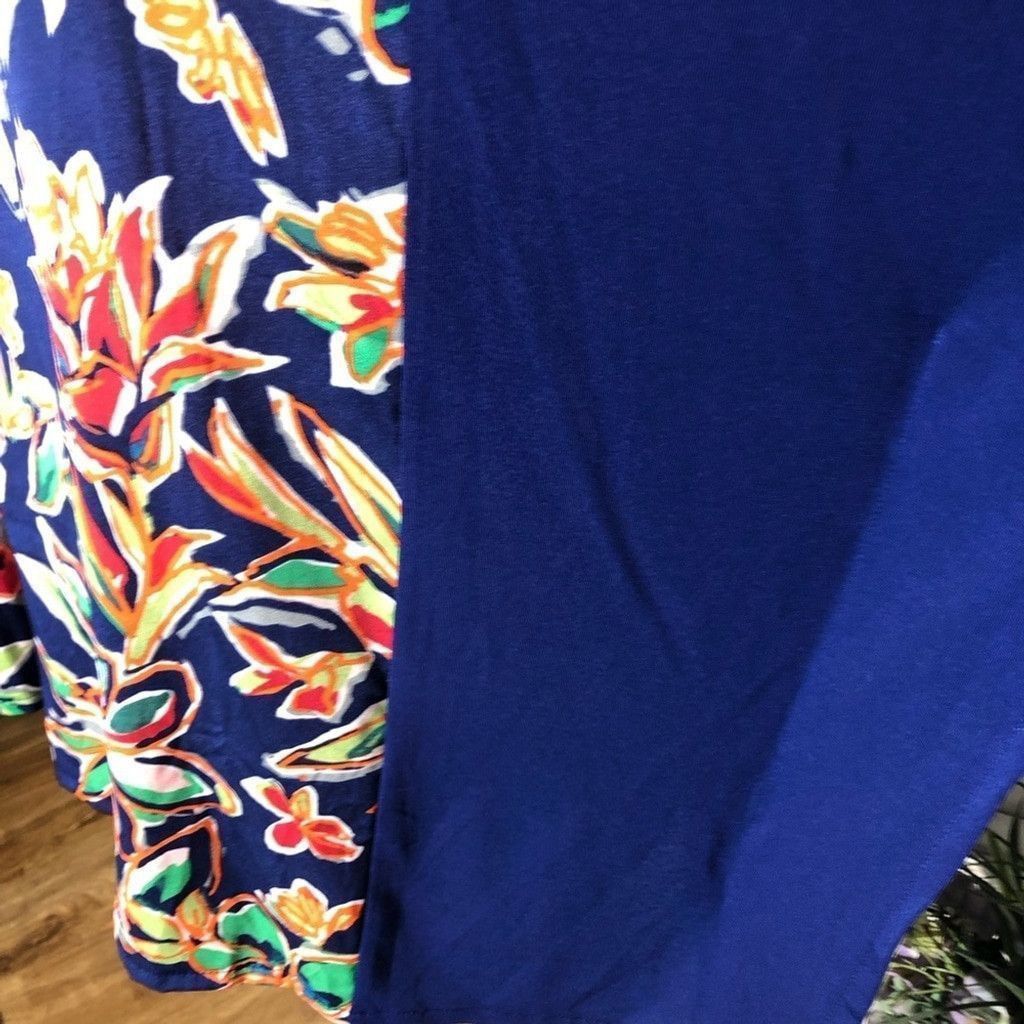 Bob Mackie Bob Mackie Tunic Kaftan Blouse Floral Blue/Multicolor 2X Size XXL / US 16-18 / IT 52-54 - 9 Thumbnail