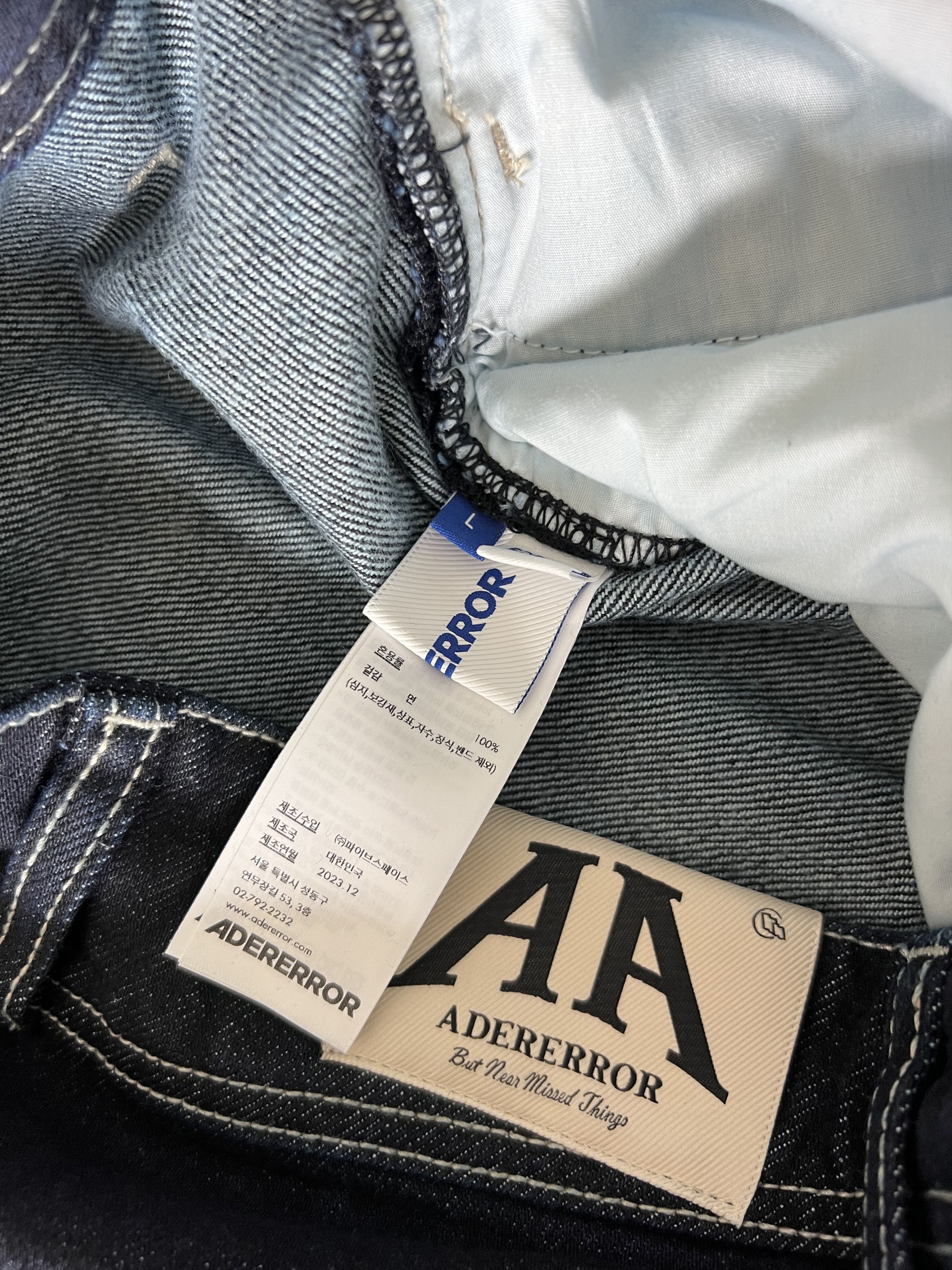Ader Error Ader Error Wide Leg Elve Jeans in Navy Size US 34 / EU 50 - 7 Thumbnail