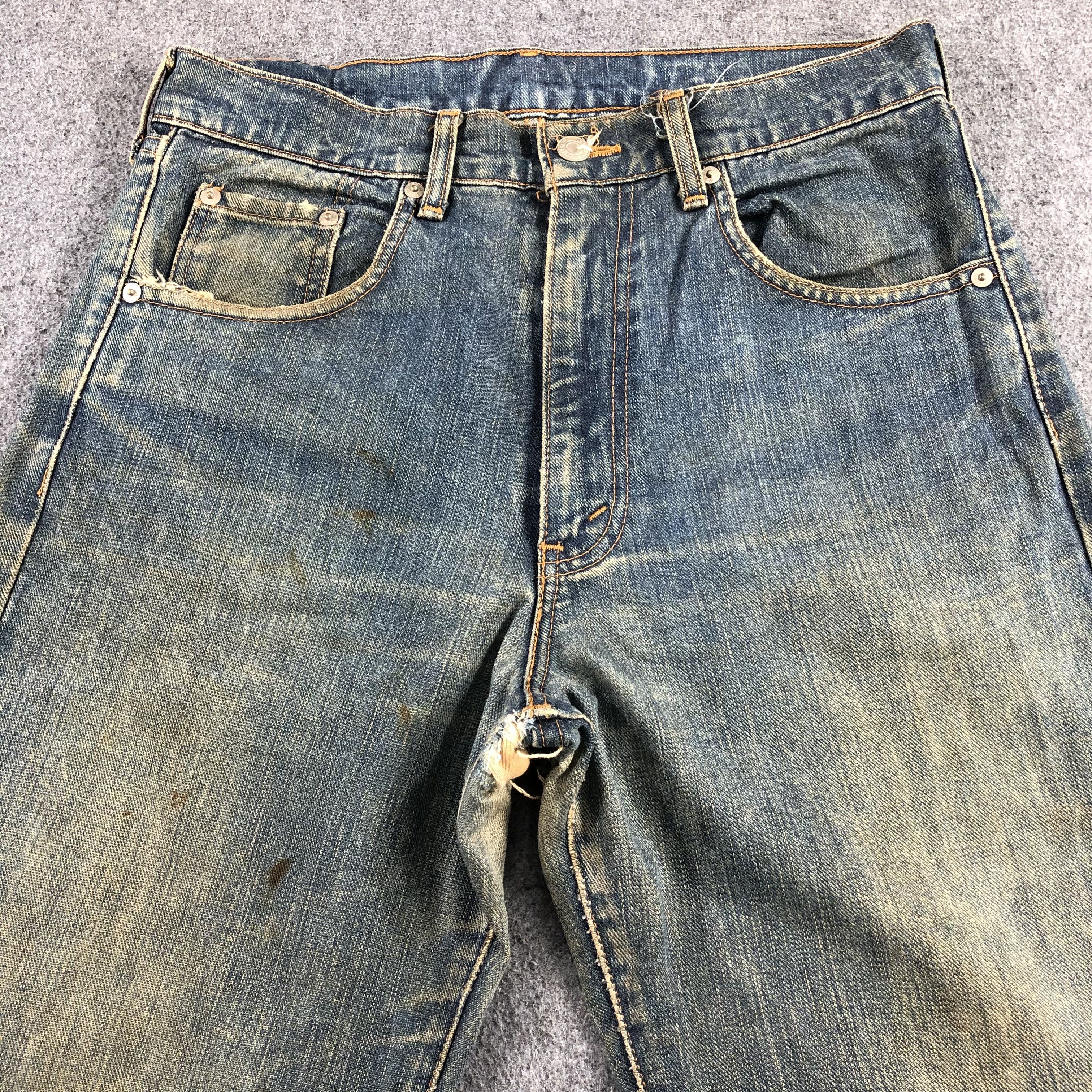 Levi's 90s Vintage Distress Levis Jeans-J1797 Size US 32 / EU 48 - 3 Thumbnail