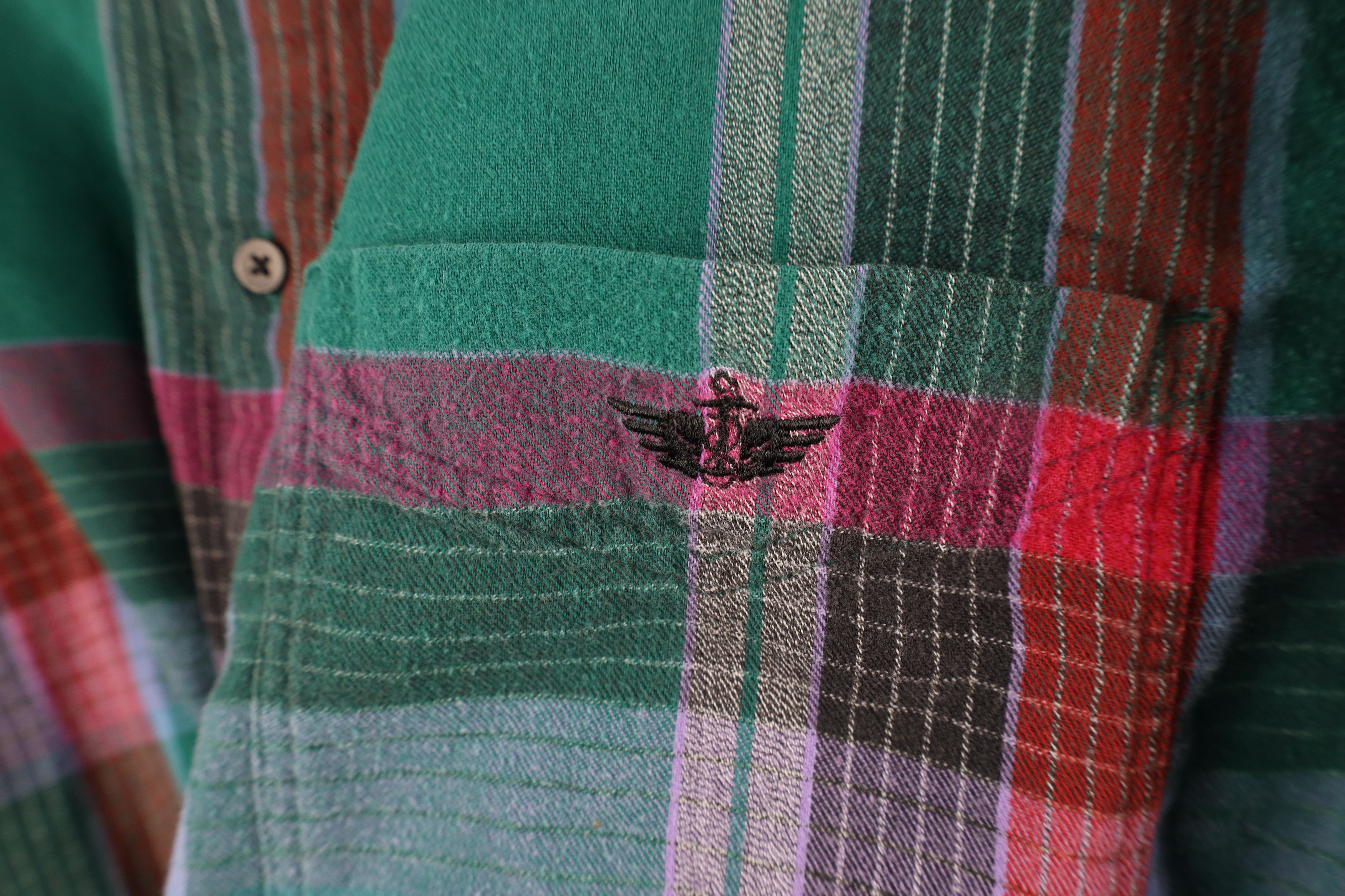 Vintage Vintage 90s Streetwear Rainbow Flannel Button Down Shirt Size US M / EU 48-50 / 2 - 4 Thumbnail
