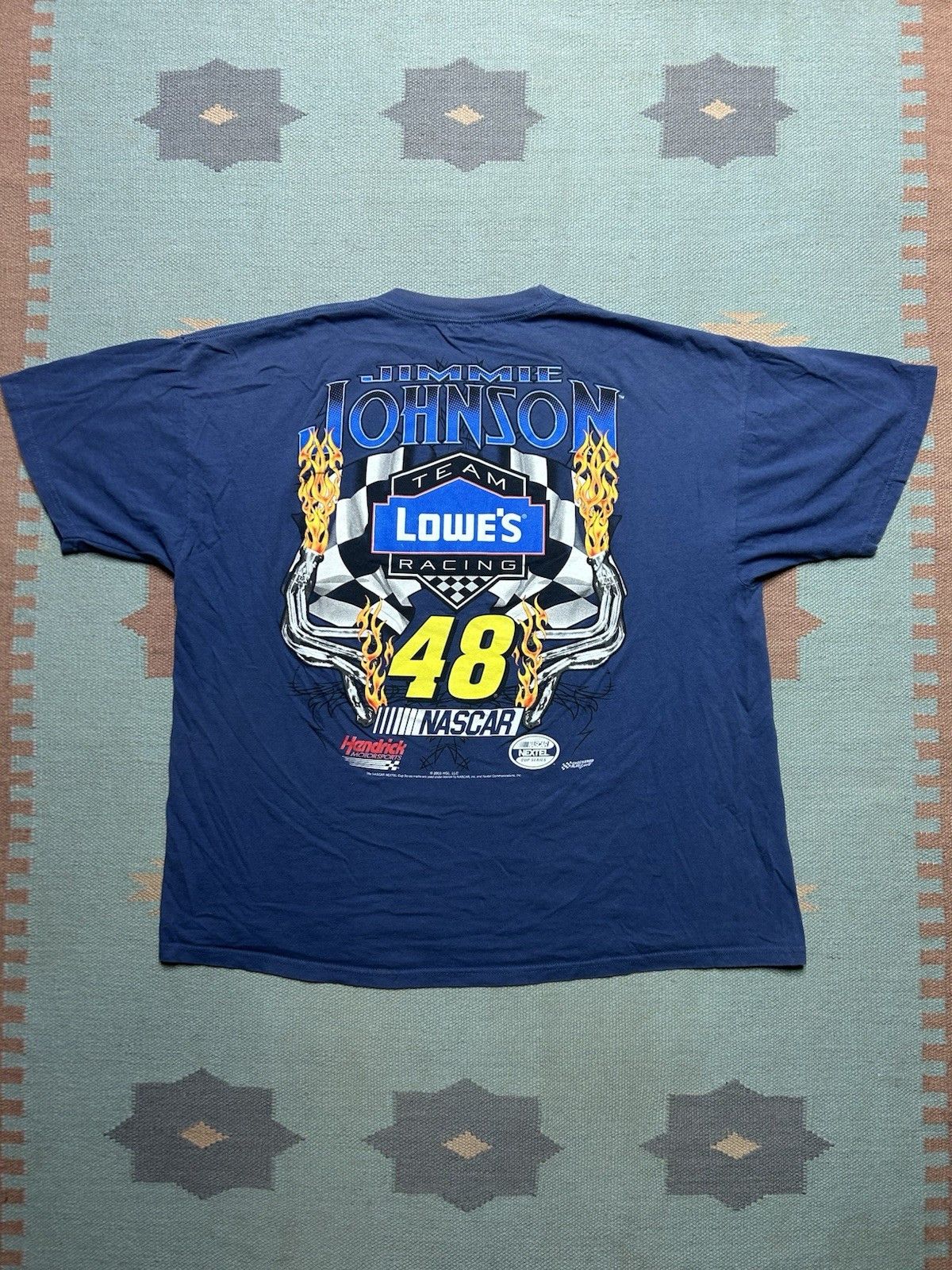Vintage Vtg t shirt Jimmie Johnson nascar Lowe’s racing flames XXL Size US XXL / EU 58 / 5 - 1 Thumbnail