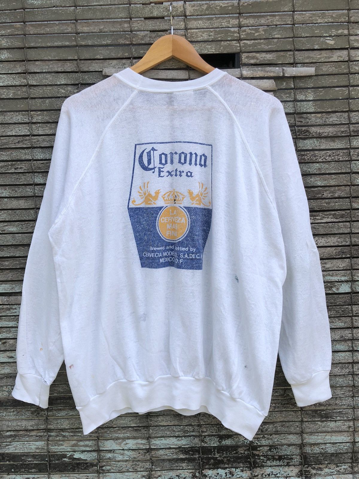 Vintage Vintage Distressed Corona Extra Sweatshirts Size US XL / EU 56 / 4 - 1 Thumbnail