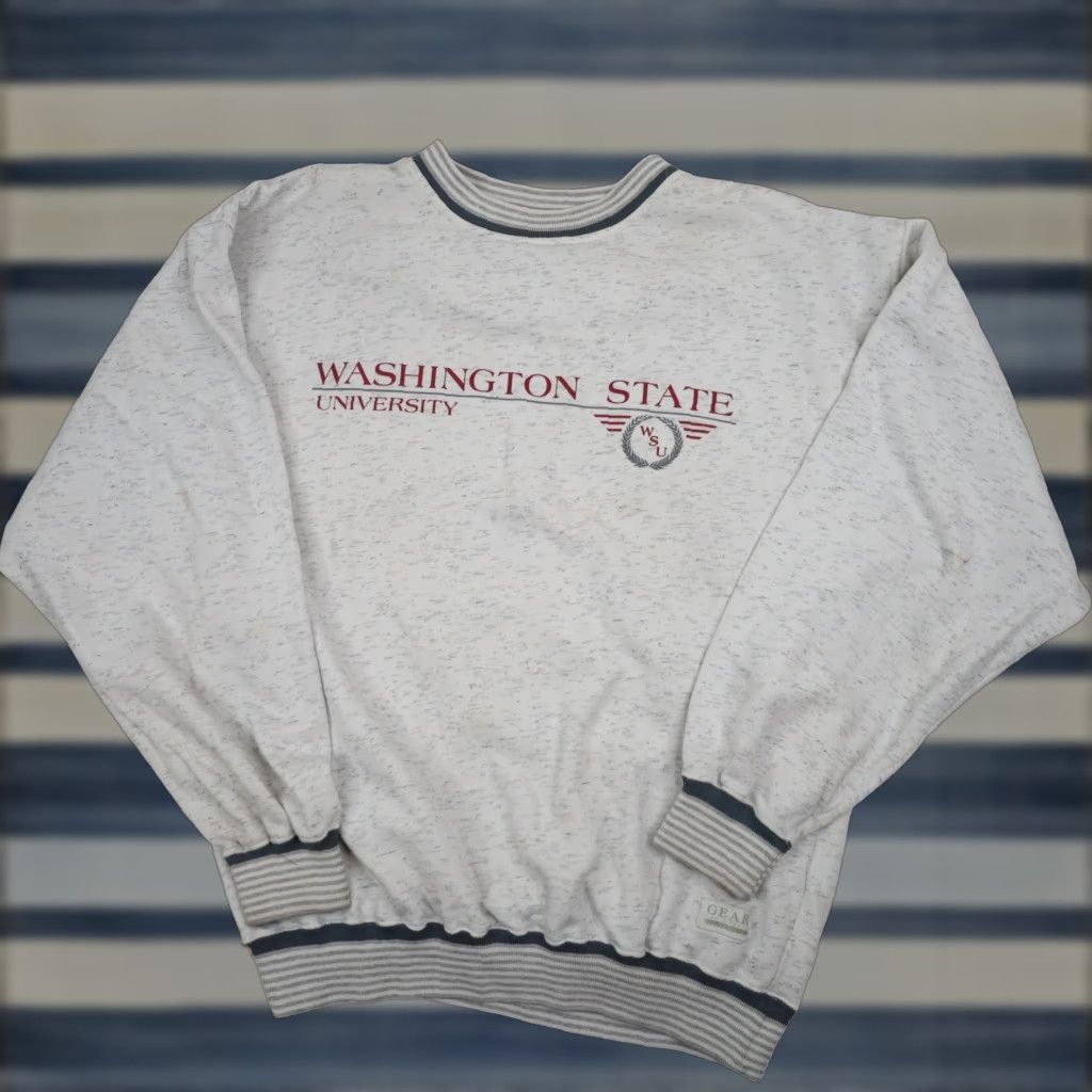 Vintage VINTAGE Washington State University Sweatshirt Mens Large Graphic Gray Pullover Sweatshirt Size US L / EU 52-54 / 3 - 1 Thumbnail