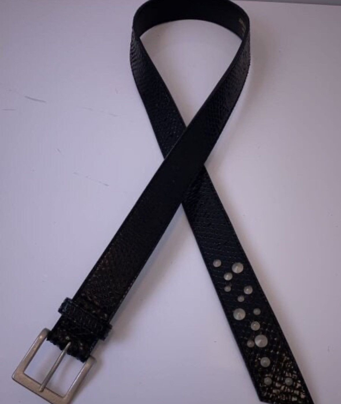 Junya Watanabe Junya Watanabe Studded Snake Leather Belt Size ONE SIZE - 1 Thumbnail