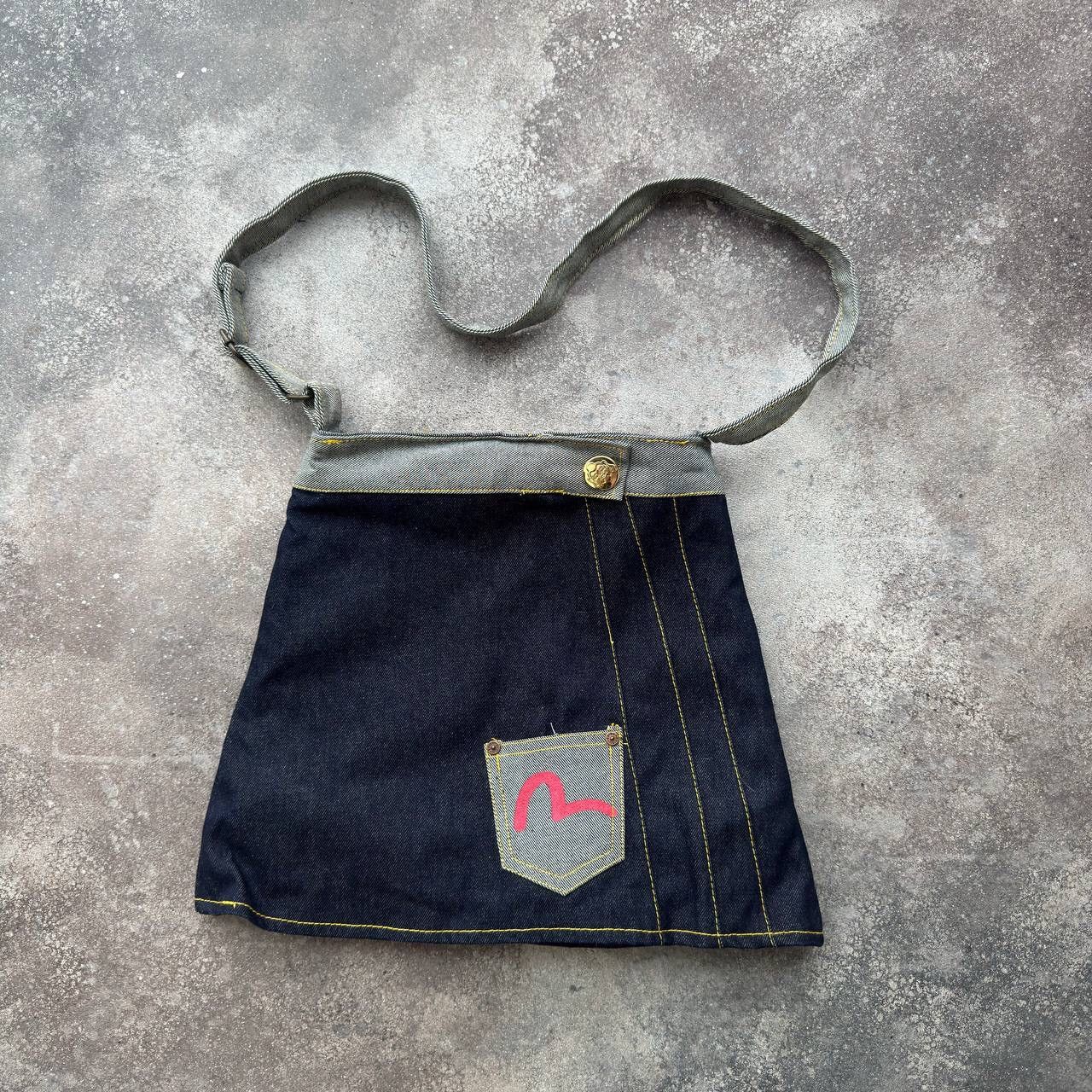 Evisu EVISU Japanese Vintage Denim Shoulder Bag Size ONE SIZE - 2 Thumbnail