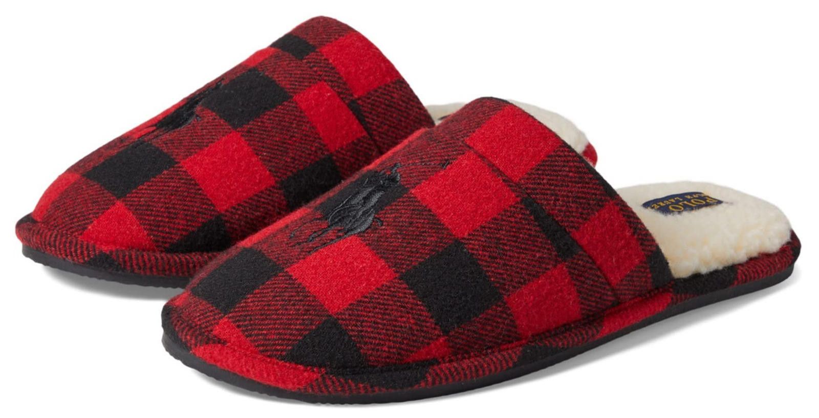 POLO RALPH LAUREN Men's Slippers Memory Foam 12 NEW w/Box