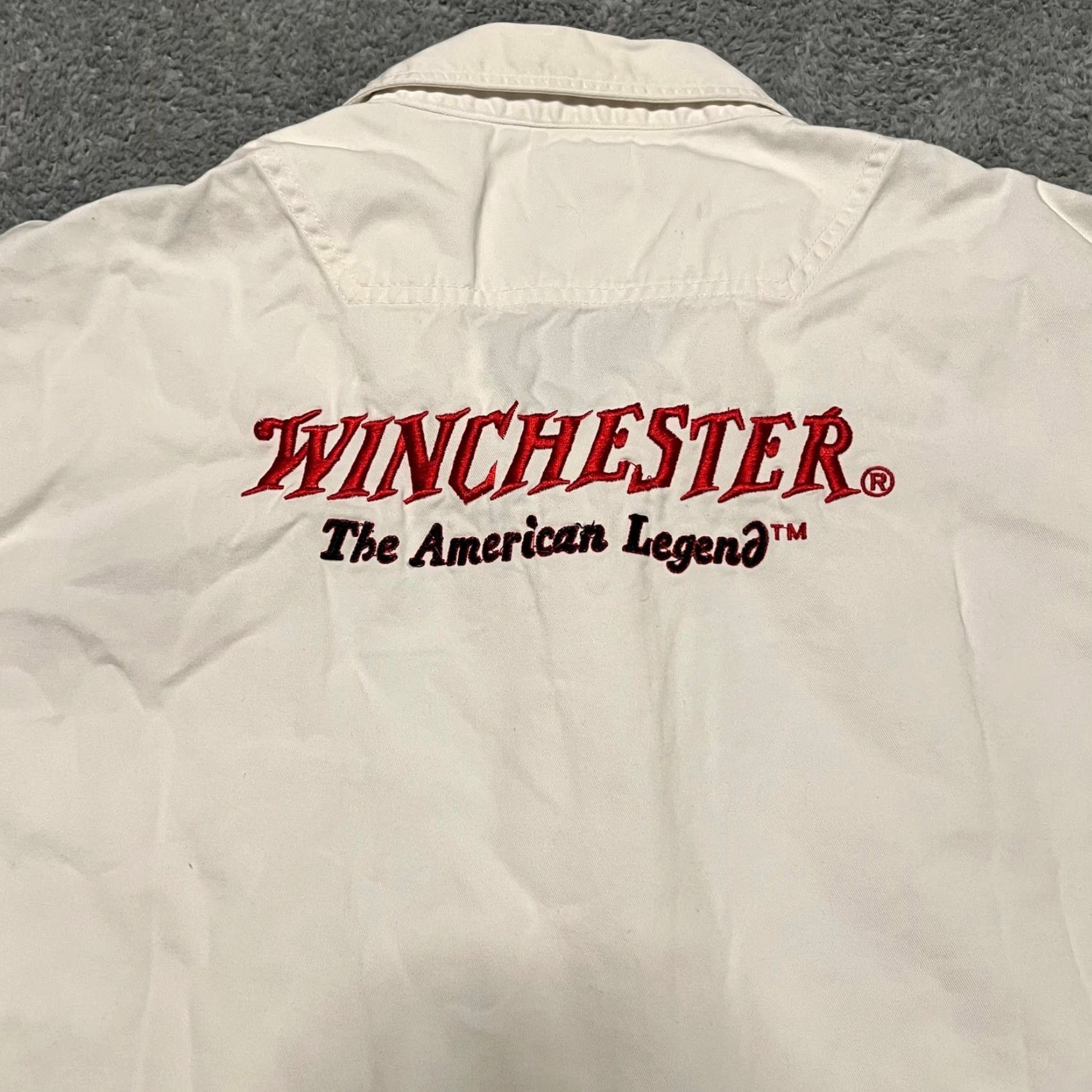 Vintage Winchester Shirt Mens XXL Short Sleeve Button Down Padded Shoulder White 2XL Regular Mens Size US XXL / EU 58 / 5 - 2 Thumbnail